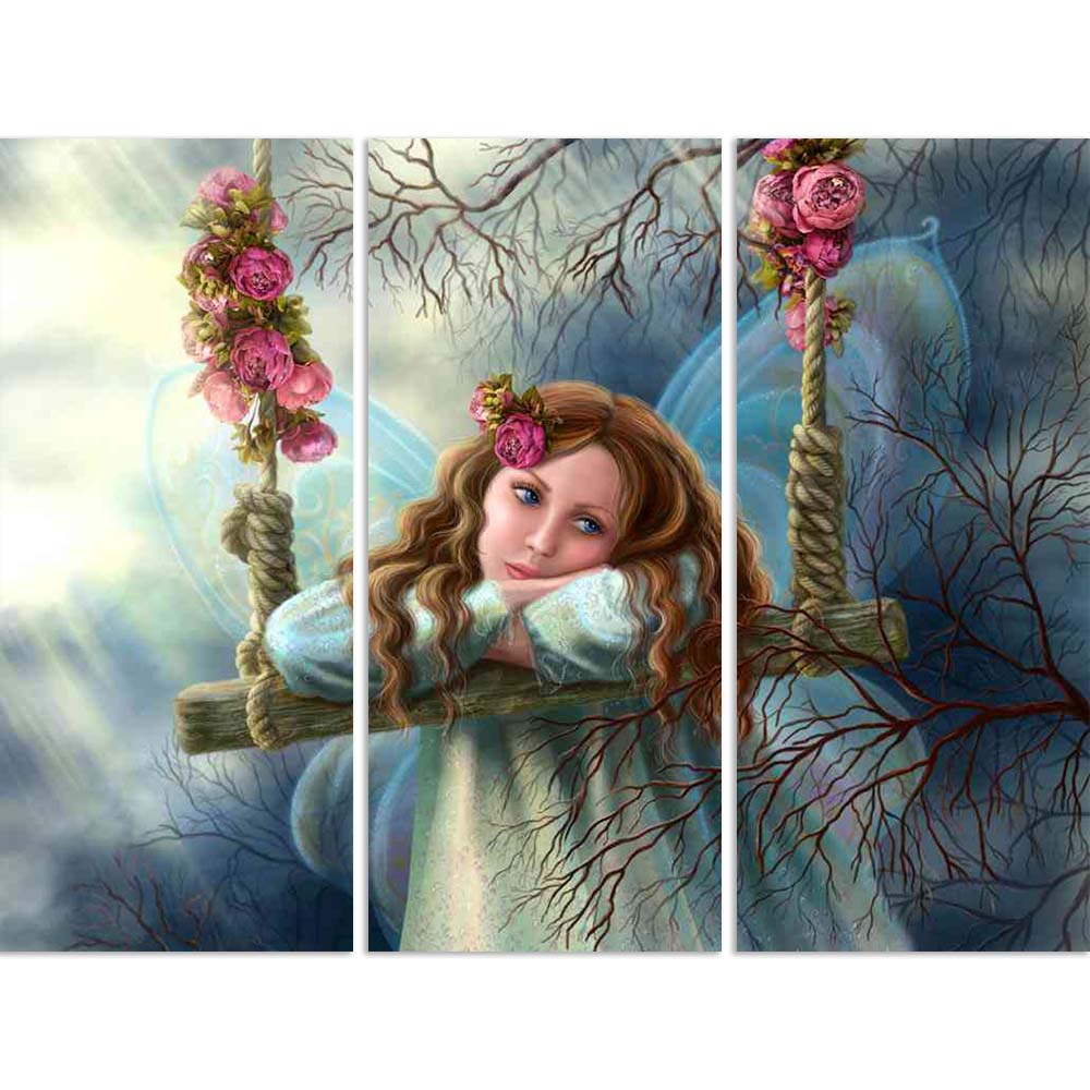 ArtzFolio Beautiful Young Fairy Butterfly On Swing Split Art Painting Panel on Sunboard-Split Art Panels-AZ5007151SPL_FR_RF_R-0-Image Code 5007151 Vishnu Image Folio Pvt Ltd, IC 5007151, ArtzFolio, Split Art Panels, Fantasy, Portraits, Digital Art, beautiful, young, fairy, butterfly, on, swing, split, art, painting, panel, sunboard, framed, canvas, print, wall, for, living, room, with, frame, poster, pitaara, box, large, size, drawing, big, office, reception, photography, of, kids, designer, decorative, ama