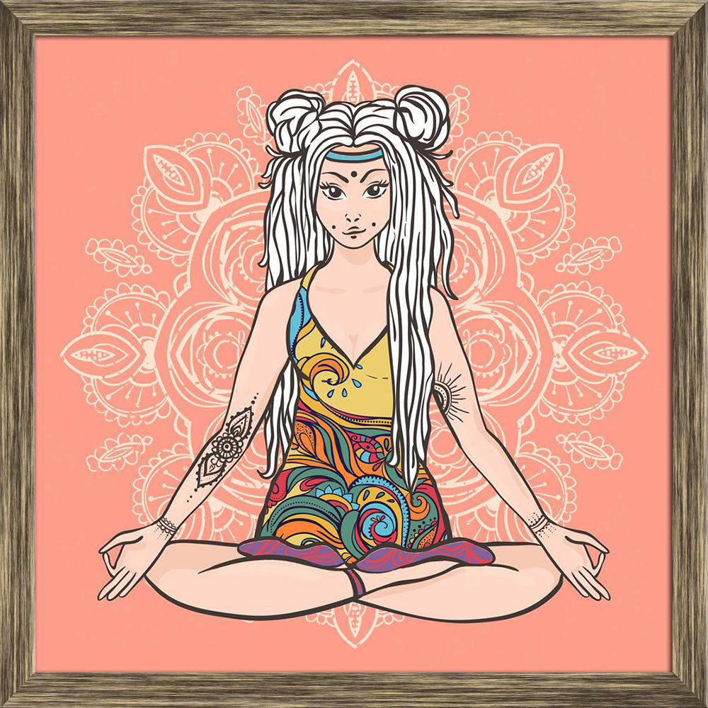 ArtzFolio Hippie Girl With Dreadlocks in Yoga Poses Canvas Painting Synthetic Frame-Paintings Synthetic Framing-AZ5007159ART_FR_RF_R-0-Image Code 5007159 Vishnu Image Folio Pvt Ltd, IC 5007159, ArtzFolio, Paintings Synthetic Framing, Religious, Traditional, Digital Art, hippie, girl, with, dreadlocks, in, yoga, poses, canvas, painting, synthetic, frame, framed, print, wall, for, living, room, poster, pitaara, box, large, size, drawing, art, split, big, office, reception, photography, of, kids, panel, design