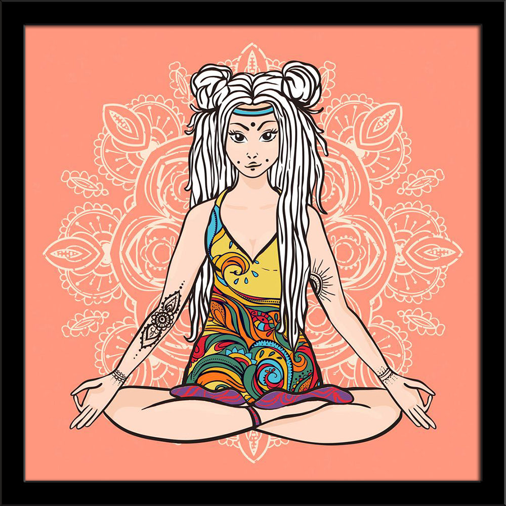Hippie Girl With Dreadlocks in Yoga Poses Painting Poster Frame-Regular Art Framed-REG_FR-IC 5007159 IC 5007159, 70s, Animated Cartoons, Caricature, Cartoons, Fashion, Illustrations, Indian, Love, Mandala, Music, Music and Dance, Music and Musical Instruments, Nature, People, Retro, Romance, Scenic, Wooden, hippie, girl, with, dreadlocks, in, yoga, poses, painting, poster, frame, afro, hair, array, autumn, beautiful, beauty, blowball, cartoon, color, dress, female, flower, of, life, grass, gypsy, hayfield, 