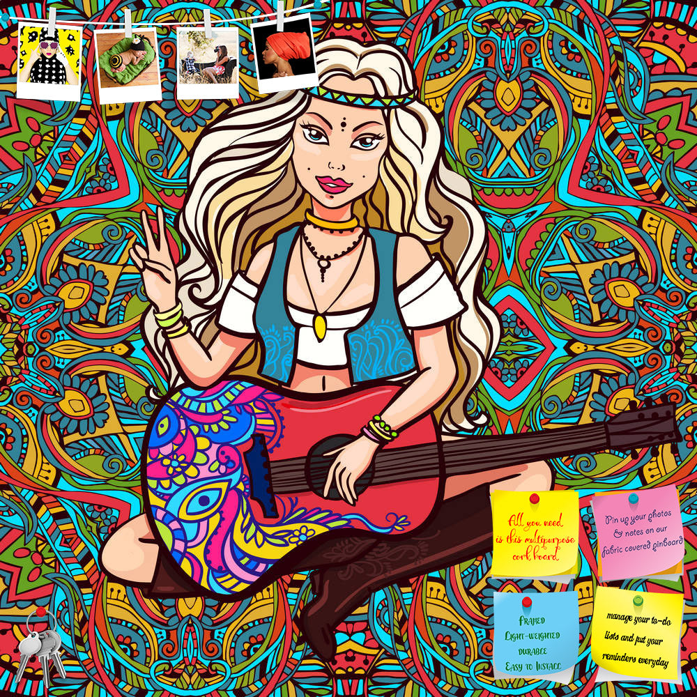 ArtzFolio Hippie Girl Ornamental Style D1 Printed Bulletin Board Notice Pin Board Soft Board | Frameless-Bulletin Boards Frameless-AZ5007160BLB_FL_RF_R-0-Image Code 5007160 Vishnu Image Folio Pvt Ltd, IC 5007160, ArtzFolio, Bulletin Boards Frameless, Music & Dance, Traditional, Digital Art, hippie, girl, ornamental, style, d1, printed, bulletin, board, notice, pin, soft, frameless, girl.hippie, background., love, music, hand-written, fonts, hand-drawn, doodle, background, textures., hippy, color, vector, il