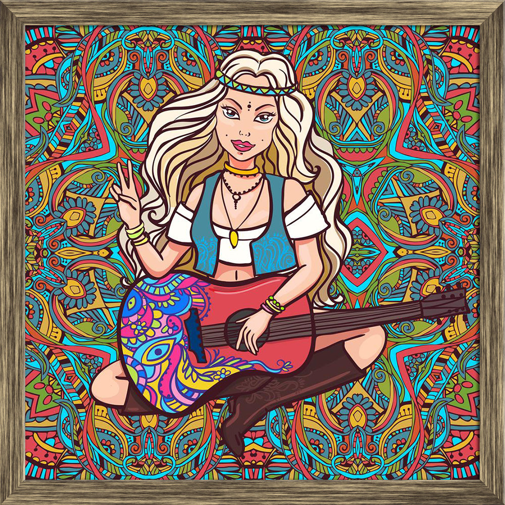ArtzFolio Hippie Girl Ornamental Style D1 Canvas Painting Synthetic Frame-Paintings Synthetic Framing-AZ5007160ART_FR_RF_R-0-Image Code 5007160 Vishnu Image Folio Pvt Ltd, IC 5007160, ArtzFolio, Paintings Synthetic Framing, Music & Dance, Traditional, Digital Art, hippie, girl, ornamental, style, d1, canvas, painting, synthetic, frame, framed, print, wall, for, living, room, with, poster, pitaara, box, large, size, drawing, art, split, big, office, reception, photography, of, kids, panel, designer, decorati