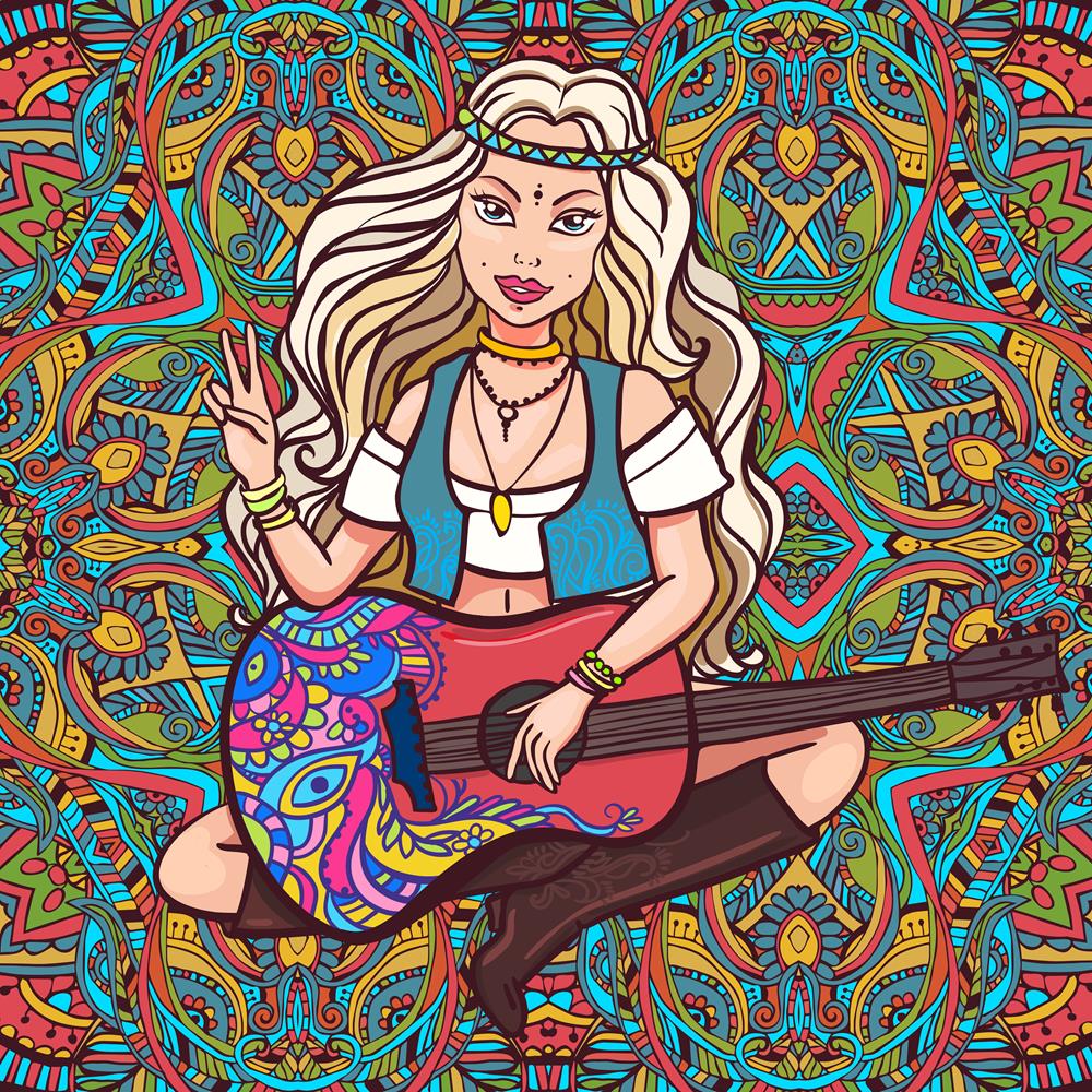 ArtzFolio Hippie Girl Ornamental Style D1 Canvas Painting-Paintings MDF Framing-AZ5007160ART_UN_RF_R-0-Image Code 5007160 Vishnu Image Folio Pvt Ltd, IC 5007160, ArtzFolio, Paintings MDF Framing, Music & Dance, Traditional, Digital Art, hippie, girl, ornamental, style, d1, canvas, painting, framed, print, wall, for, living, room, with, frame, poster, pitaara, box, large, size, drawing, art, split, big, office, reception, photography, of, kids, panel, designer, decorative, amazonbasics, reprint, small, bedro