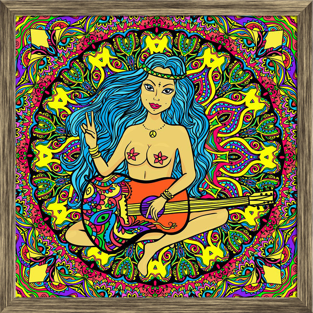 ArtzFolio Hippie Girl Ornamental Style D2 Canvas Painting Synthetic Frame-Paintings Synthetic Framing-AZ5007161ART_FR_RF_R-0-Image Code 5007161 Vishnu Image Folio Pvt Ltd, IC 5007161, ArtzFolio, Paintings Synthetic Framing, Music & Dance, Traditional, Digital Art, hippie, girl, ornamental, style, d2, canvas, painting, synthetic, frame, framed, print, wall, for, living, room, with, poster, pitaara, box, large, size, drawing, art, split, big, office, reception, photography, of, kids, panel, designer, decorati