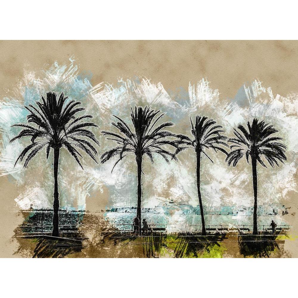 ArtzFolio Palm Trees Along Coast In Palma De Mallorca, Spain D3 Canvas Painting-Paintings MDF Framing-AZ5007162ART_UN_RF_R-0-Image Code 5007162 Vishnu Image Folio Pvt Ltd, IC 5007162, ArtzFolio, Paintings MDF Framing, Landscapes, Vintage, Fine Art Reprint, palm, trees, along, coast, in, palma, de, mallorca, spain, d3, canvas, painting, framed, print, wall, for, living, room, with, frame, poster, pitaara, box, large, size, drawing, art, split, big, office, reception, photography, of, kids, panel, designer, d
