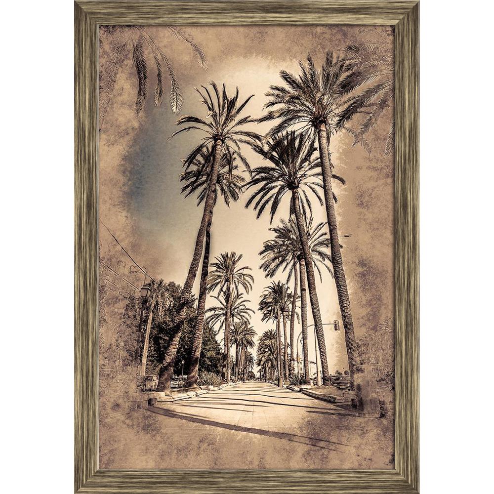 ArtzFolio Palm Trees Along Coast In Palma De Mallorca, Spain D5 Canvas Painting-Paintings Wooden Framing-AZ5007166ART_FR_RF_R-0-Image Code 5007166 Vishnu Image Folio Pvt Ltd, IC 5007166, ArtzFolio, Paintings Wooden Framing, Landscapes, Vintage, Fine Art Reprint, palm, trees, along, coast, in, palma, de, mallorca, spain, d5, canvas, painting, framed, print, wall, for, living, room, with, frame, poster, pitaara, box, large, size, drawing, art, split, big, office, reception, photography, of, kids, panel, desig