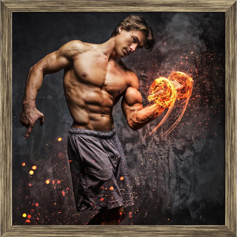 ArtzFolio Art Portrait Of A Man With Burning Dumbbell Canvas Painting Synthetic Frame-Paintings Synthetic Framing-AZ5007170ART_FR_RF_R-0-Image Code 5007170 Vishnu Image Folio Pvt Ltd, IC 5007170, ArtzFolio, Paintings Synthetic Framing, Figurative, Sports, Photography, art, portrait, of, a, man, with, burning, dumbbell, canvas, painting, synthetic, frame, framed, print, wall, for, living, room, poster, pitaara, box, large, size, drawing, split, big, office, reception, kids, panel, designer, decorative, amazo