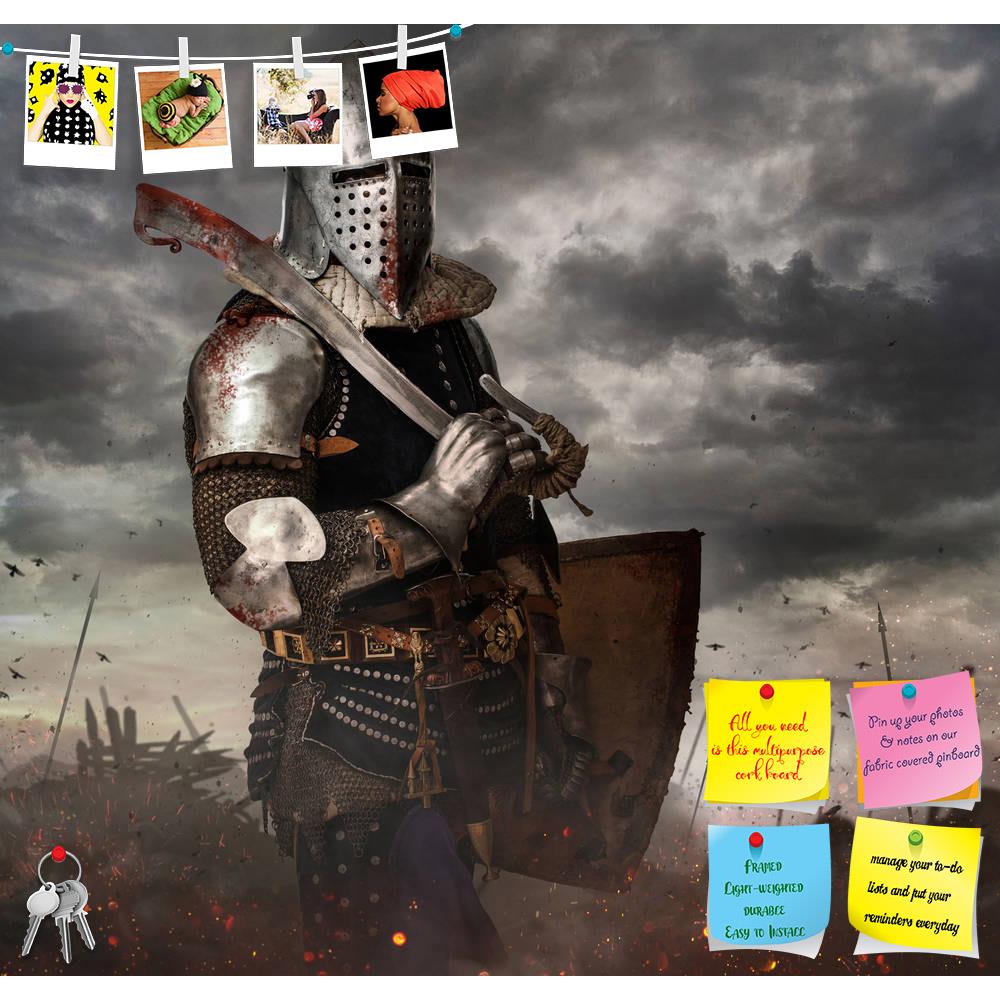 ArtzFolio Knight With Sword In Battlefield With Dark Clouds Printed Bulletin Board Notice Pin Board Soft Board | Frameless-Bulletin Boards Frameless-AZ5007171BLB_FL_RF_R-0-Image Code 5007171 Vishnu Image Folio Pvt Ltd, IC 5007171, ArtzFolio, Bulletin Boards Frameless, Historical, Portraits, Vintage, Photography, knight, with, sword, in, battlefield, dark, clouds, printed, bulletin, board, notice, pin, soft, frameless, knights, person, history, medieval, warrior, war, armor, people, suit, men, metal, past, w