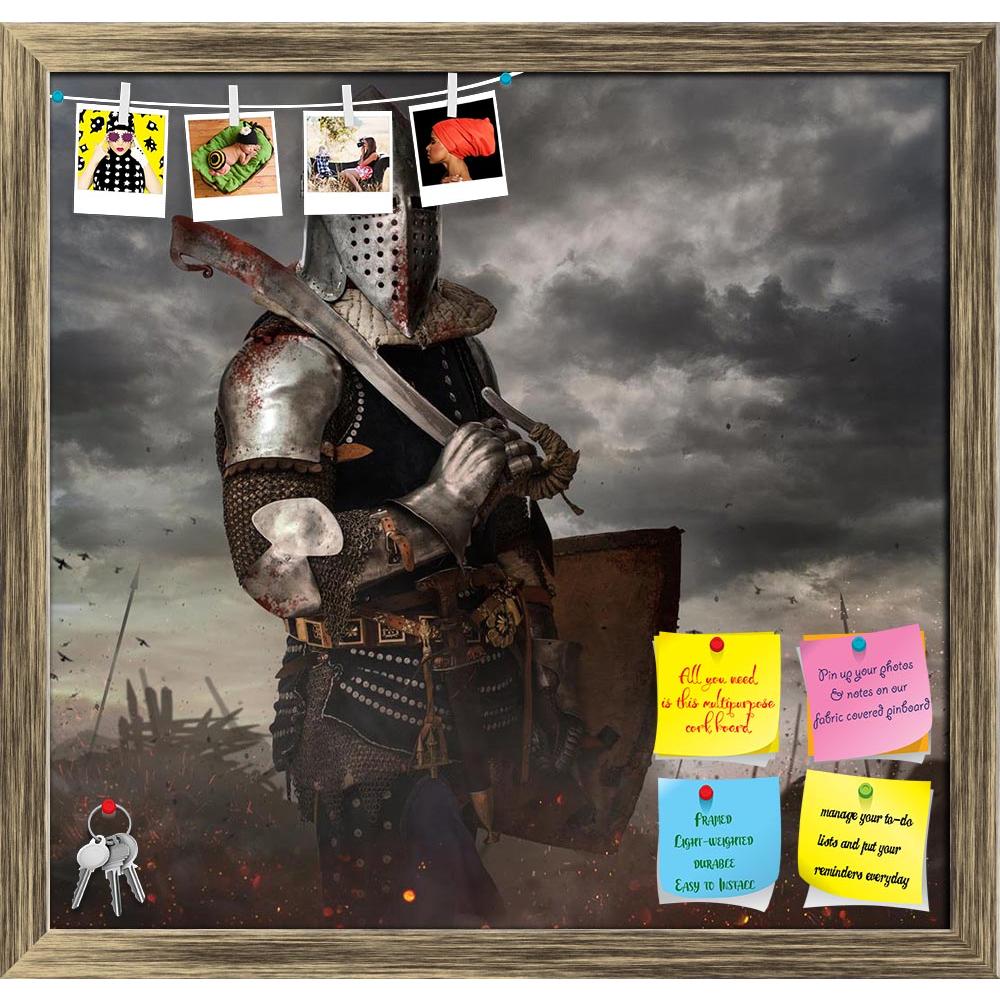 ArtzFolio Knight With Sword In Battlefield With Dark Clouds Printed Bulletin Board Notice Pin Board Soft Board | Framed-Bulletin Boards Framed-AZ5007171BLB_FR_RF_R-0-Image Code 5007171 Vishnu Image Folio Pvt Ltd, IC 5007171, ArtzFolio, Bulletin Boards Framed, Historical, Portraits, Vintage, Photography, knight, with, sword, in, battlefield, dark, clouds, printed, bulletin, board, notice, pin, soft, framed, knights, person, history, medieval, warrior, war, armor, people, suit, men, metal, past, weapon, costu