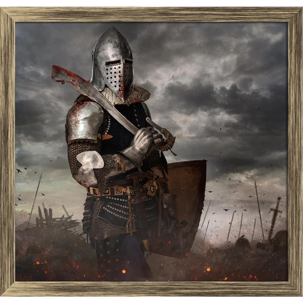 ArtzFolio Knight With Sword In Battlefield With Dark Clouds Canvas Painting Synthetic Frame-Paintings Synthetic Framing-AZ5007171ART_FR_RF_R-0-Image Code 5007171 Vishnu Image Folio Pvt Ltd, IC 5007171, ArtzFolio, Paintings Synthetic Framing, Historical, Portraits, Vintage, Photography, knight, with, sword, in, battlefield, dark, clouds, canvas, painting, synthetic, frame, framed, print, wall, for, living, room, poster, pitaara, box, large, size, drawing, art, split, big, office, reception, of, kids, panel, 