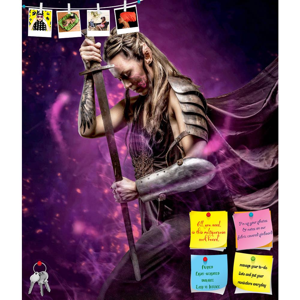 ArtzFolio Elf Woman In Armor Holding Sword Printed Bulletin Board Notice Pin Board Soft Board | Frameless-Bulletin Boards Frameless-AZ5007172BLB_FL_RF_R-0-Image Code 5007172 Vishnu Image Folio Pvt Ltd, IC 5007172, ArtzFolio, Bulletin Boards Frameless, Fantasy, Figurative, Photography, elf, woman, in, armor, holding, sword, printed, bulletin, board, notice, pin, soft, frameless, concept, filters, tonned, artistic, art, special, effects, body, paint, warrior, beautiful, person, hair, style, model, beauty, fem