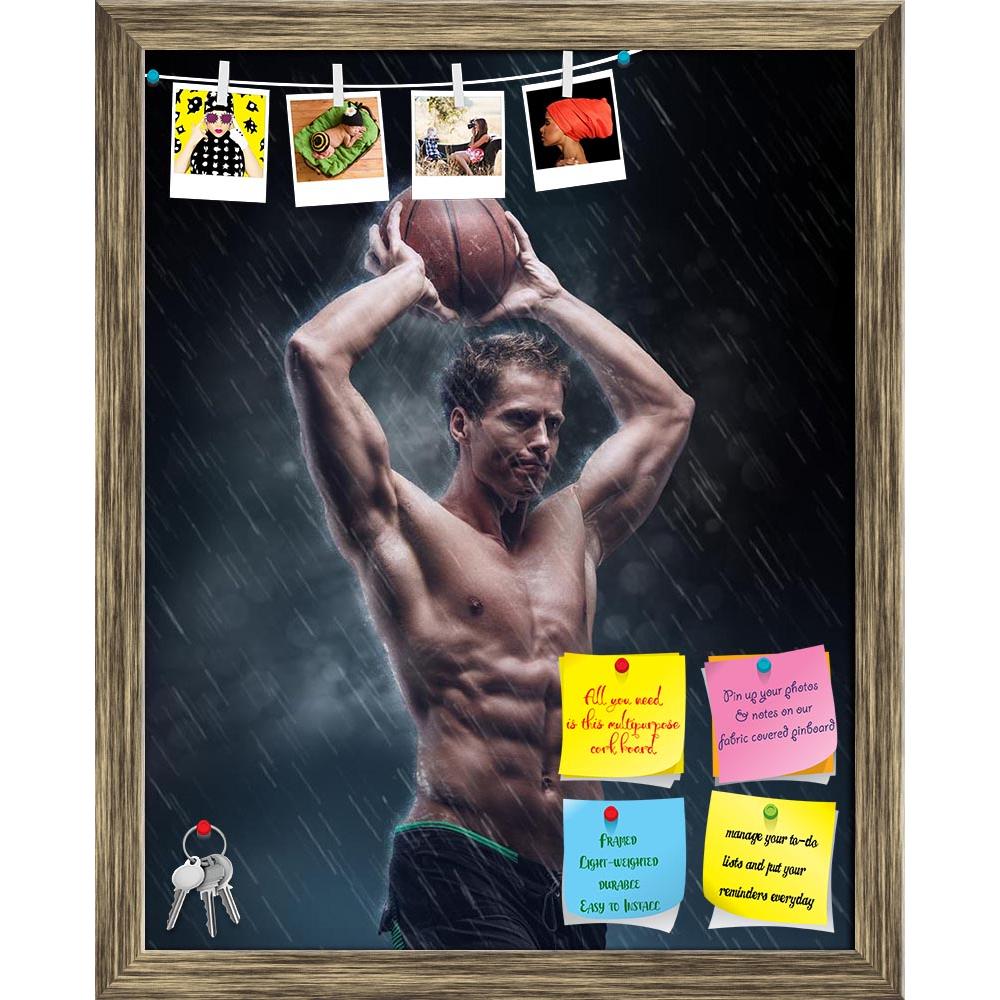 ArtzFolio Portrait of Shirtless Wet Basketball Player D2 Printed Bulletin Board Notice Pin Board Soft Board | Framed-Bulletin Boards Framed-AZ5007175BLB_FR_RF_R-0-Image Code 5007175 Vishnu Image Folio Pvt Ltd, IC 5007175, ArtzFolio, Bulletin Boards Framed, Figurative, Sports, Photography, portrait, of, shirtless, wet, basketball, player, d2, printed, bulletin, board, notice, pin, soft, framed, muscular, abdominal, concept, filters, studio, rain, effect, glance, water, innovation, art, ball, sport, man, prof
