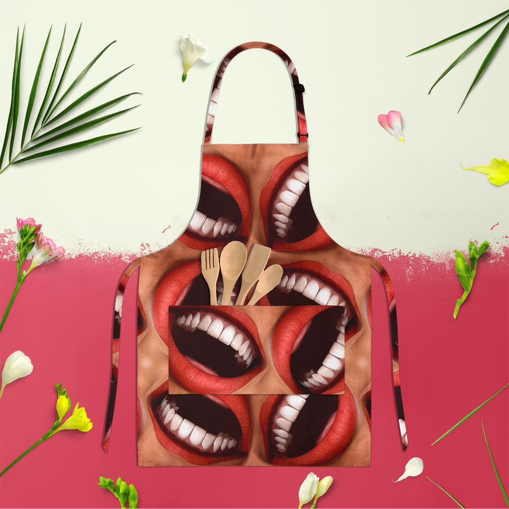 Smiling Mouths, Abstract Expressionism, Abstracts, Geometric, Geometric Abstraction, Patterns, Semi Abstract, Surrealism, adjustable, adults, apron, barber, canvas, chef, childrens, cooking, cotton, craft, gardening, hairdresser, housewife, kids, kitchen, ladies, neck, pocket, pottery, salon, waist, waiter, waterproof, , , , 