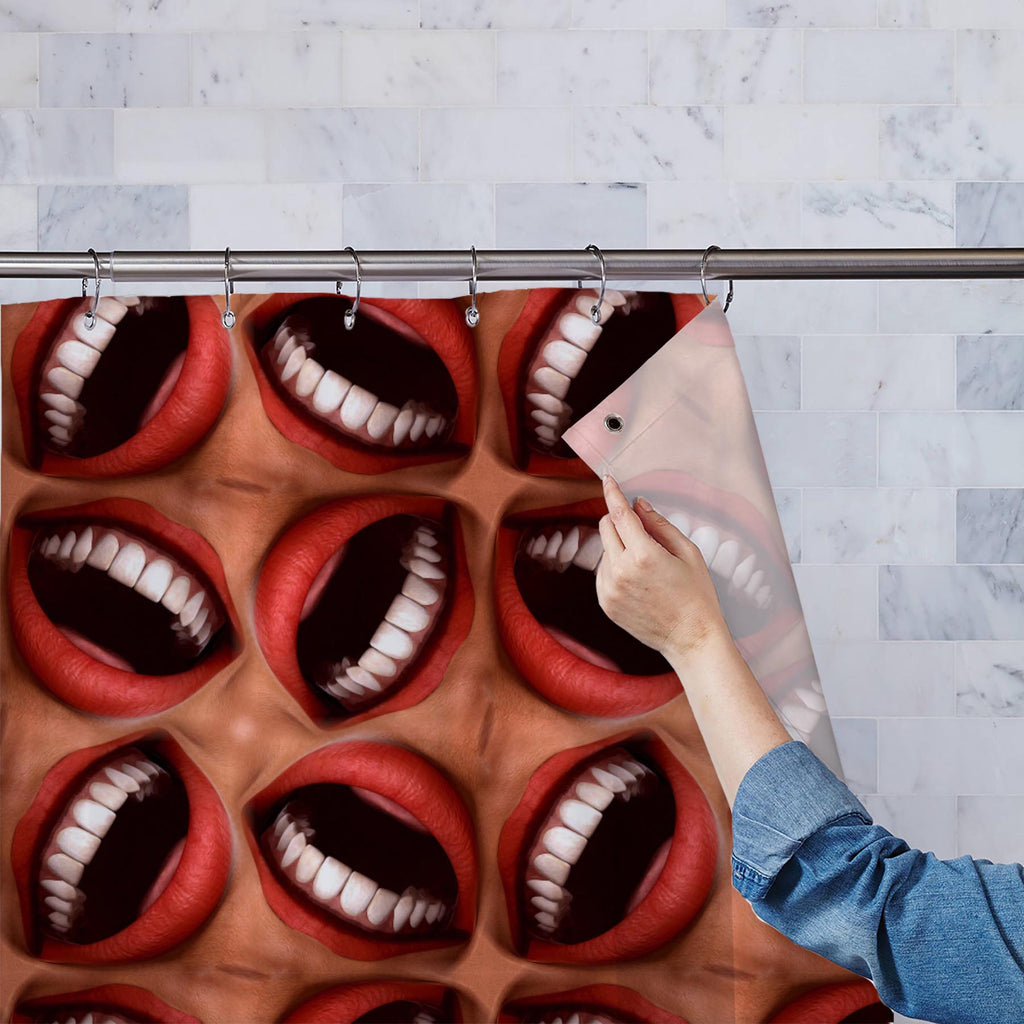 Smiling Mouths Washable Waterproof Shower Curtain-Shower Curtains-CUR_SH-IC 5007186 IC 5007186, Abstract Expressionism, Abstracts, Geometric, Geometric Abstraction, Patterns, Semi Abstract, Surrealism, smiling, mouths, washable, waterproof, shower, curtain, abstract, background, bizarre, cheerful, close, closeup, delighted, emotion, freaky, fun, funny, geometrical, glad, happiness, happy, human, jovial, joy, joyful, laugh, laughing, laughter, lip, lips, macro, mouth, pattern, repeating, seamless, smiles, su