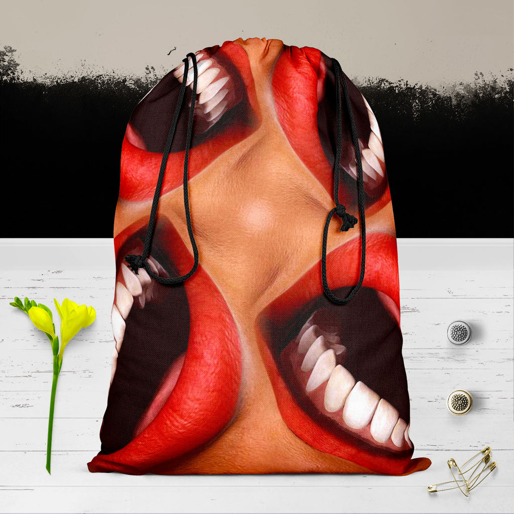 Smiling Mouths, Abstract Expressionism, Abstracts, Geometric, Geometric Abstraction, Patterns, Semi Abstract, Surrealism, bag, bridal, canvas, carry, children, clutch, cotton, daypack, drawstring, fashion, gift, girls, jewelry, makeup, pocket, polyester, potli, pouch, promotional, sling, storage, string, wedding, women, , , , 