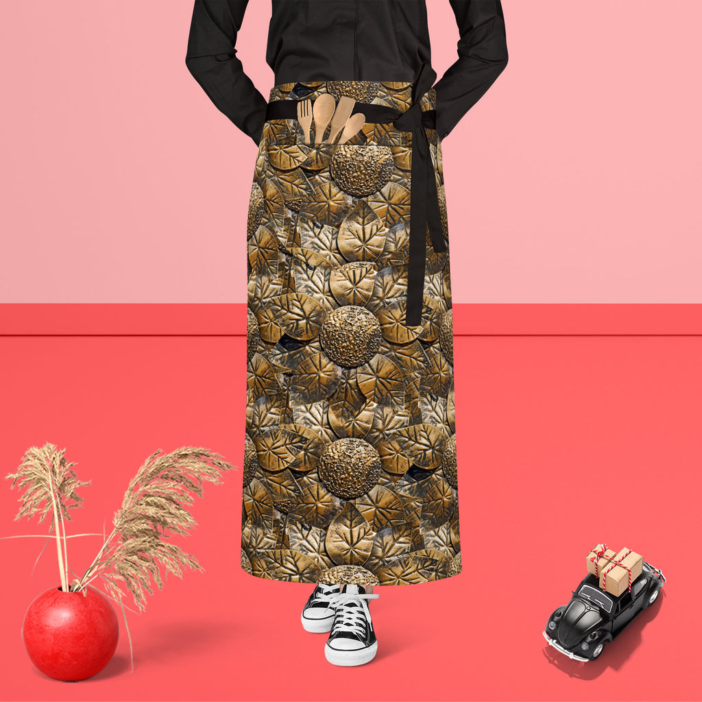 Sunflower D7, Abstract Expressionism, Abstracts, Ancient, Art and Paintings, Black, Black and White, Botanical, Circle, Culture, Ethnic, Floral, Flowers, Nature, Patterns, Retro, Semi Abstract, Signs, Signs and Symbols, Traditional, Tribal, Vintage, World Culture, Metallic, adjustable, adults, apron, barber, canvas, chef, childrens, cooking, cotton, craft, gardening, hairdresser, housewife, kids, kitchen, ladies, neck, pocket, pottery, salon, waist, waiter, waterproof, , , , 