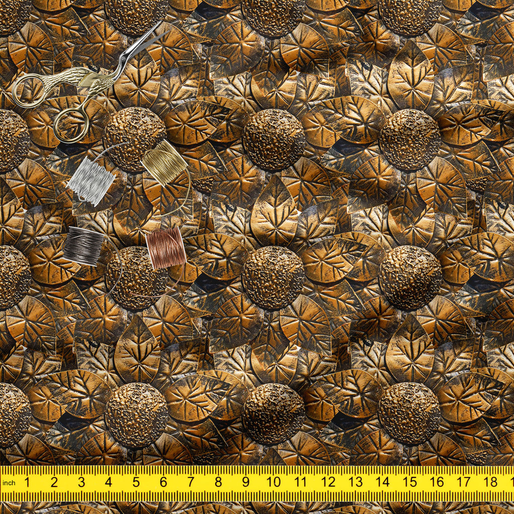 Sunflower D7 Upholstery Fabric by Metre | For Sofa, Curtains, Cushions, Furnishing, Craft, Dress Material-Upholstery Fabrics-FAB_RW-IC 5007189 IC 5007189, Abstract Expressionism, Abstracts, Ancient, Art and Paintings, Black, Black and White, Botanical, Circle, Culture, Ethnic, Floral, Flowers, Nature, Patterns, Retro, Semi Abstract, Signs, Signs and Symbols, Traditional, Tribal, Vintage, World Culture, Metallic, sunflower, d7, upholstery, fabric, by, metre, for, sofa, curtains, cushions, furnishing, craft, 