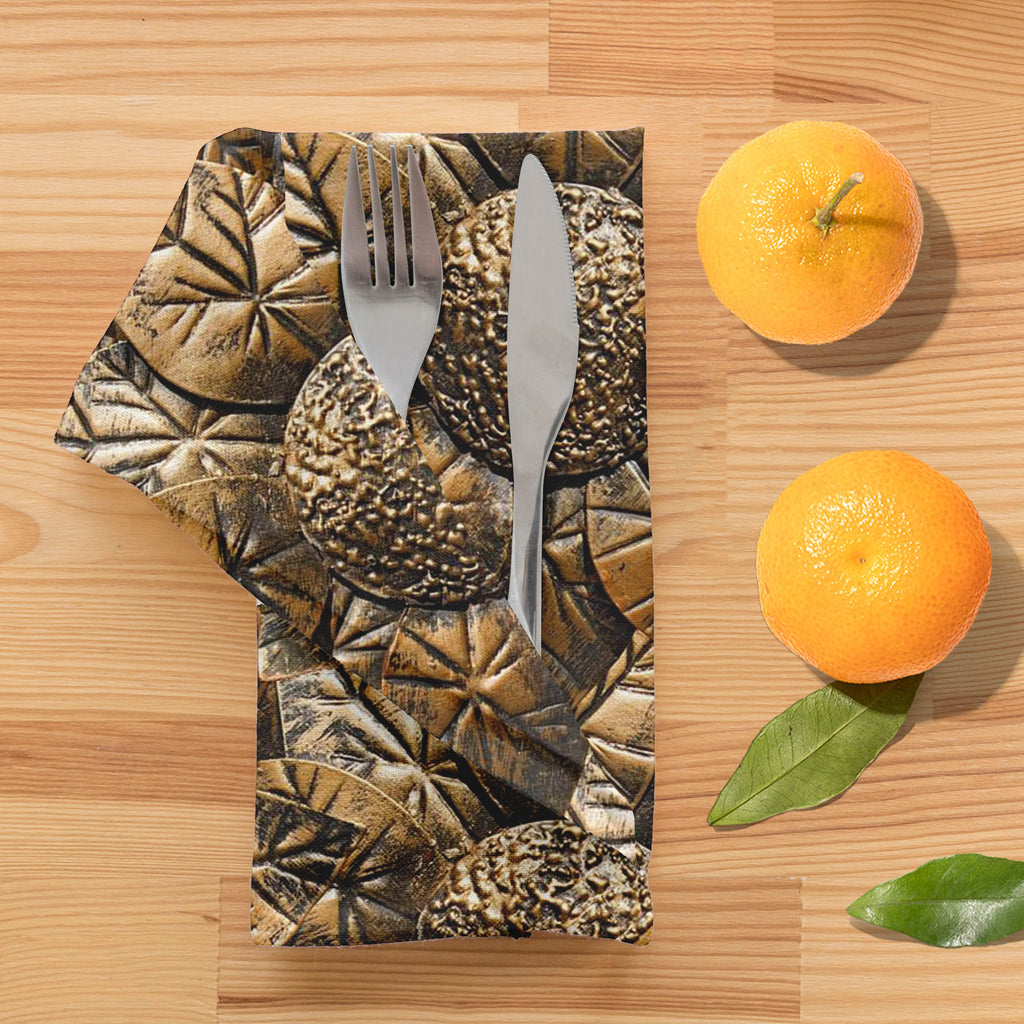 Sunflower D7 Table Napkin-Table Napkins-NAP_TB-IC 5007189 IC 5007189, Abstract Expressionism, Abstracts, Ancient, Art and Paintings, Black, Black and White, Botanical, Circle, Culture, Ethnic, Floral, Flowers, Nature, Patterns, Retro, Semi Abstract, Signs, Signs and Symbols, Traditional, Tribal, Vintage, World Culture, Metallic, sunflower, d7, table, napkin, abstract, antique, art, background, chasing, coinage, dark, decor, decoration, design, embossing, flower, geometry, golden, interior, metal, middle, ol