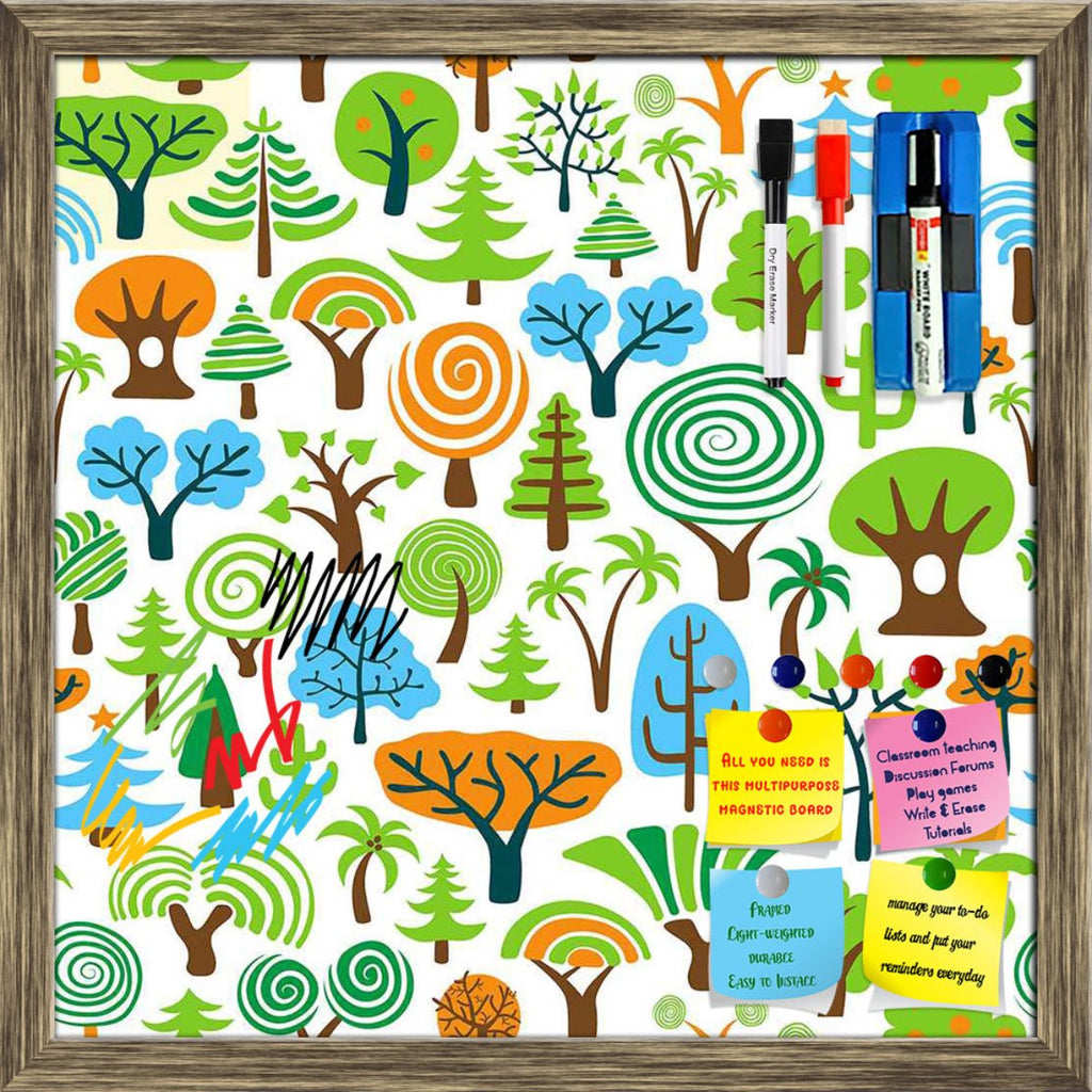 Tree Collection Framed Magnetic Dry Erase Board | Combo with Magnet Buttons & Markers-Magnetic Boards Framed-MGB_FR-IC 5007194 IC 5007194, Abstract Expressionism, Abstracts, Ancient, Animated Cartoons, Art and Paintings, Botanical, Caricature, Cartoons, Decorative, Digital, Digital Art, Drawing, Floral, Flowers, Graphic, Historical, Illustrations, Medieval, Nature, Patterns, Retro, Scenic, Seasons, Semi Abstract, Signs, Signs and Symbols, Vintage, tree, collection, framed, magnetic, dry, erase, board, print