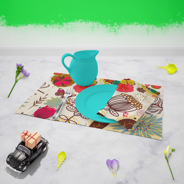 Floral Pattern D1 Table Napkin-Table Napkins-NAP_TB-IC 5007195 IC 5007195, Abstract Expressionism, Abstracts, Ancient, Animated Cartoons, Art and Paintings, Birds, Botanical, Caricature, Cartoons, Digital, Digital Art, Fashion, Floral, Flowers, Graphic, Hearts, Historical, Illustrations, Love, Medieval, Modern Art, Nature, Patterns, Retro, Romance, Scenic, Seasons, Semi Abstract, Signs, Signs and Symbols, Vintage, pattern, d1, table, napkin, for, dining, center, poly, cotton, fabric, spring, primavera, seam