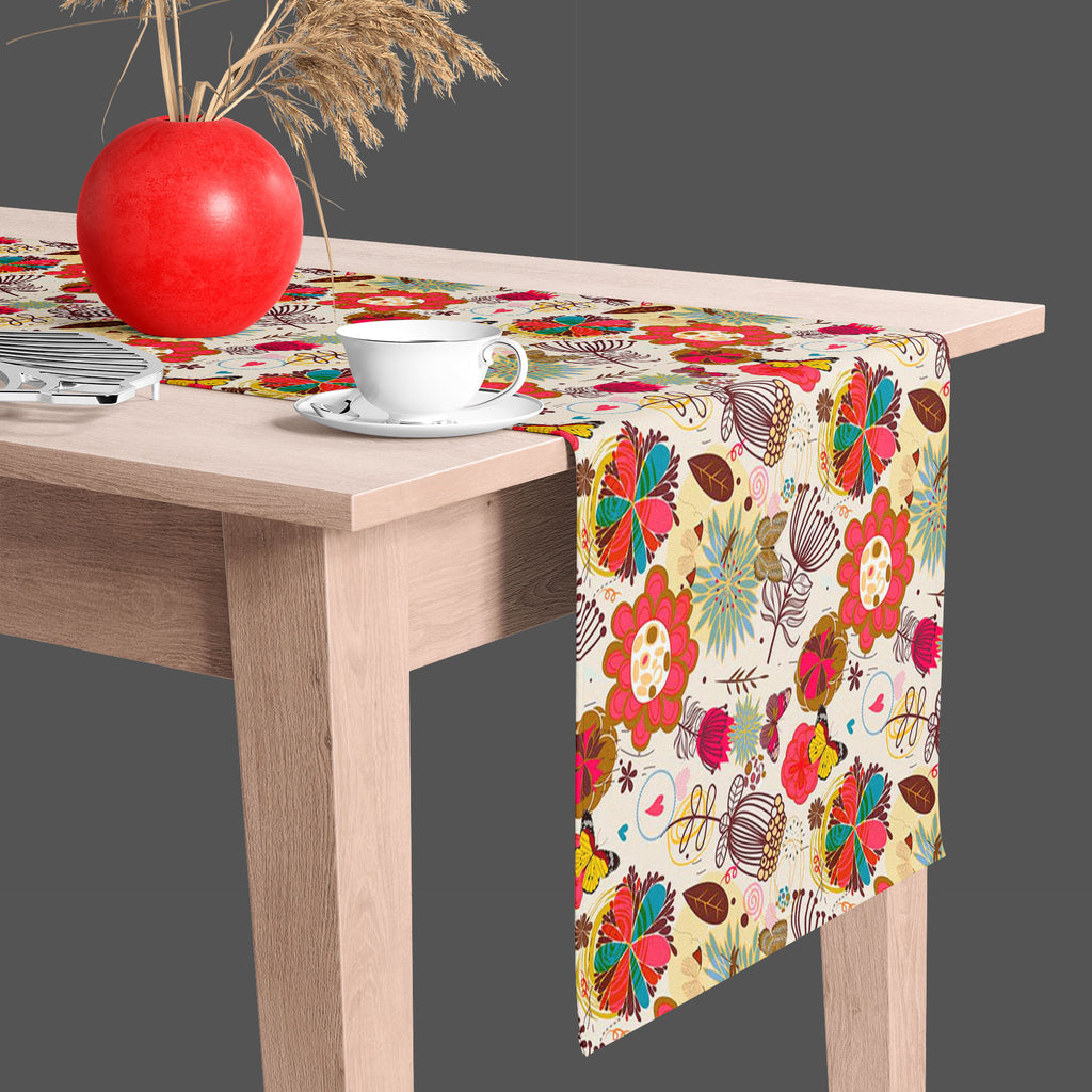 Floral Pattern D1 Table Runner-Table Runners-RUN_TB-IC 5007195 IC 5007195, Abstract Expressionism, Abstracts, Ancient, Animated Cartoons, Art and Paintings, Birds, Botanical, Caricature, Cartoons, Digital, Digital Art, Fashion, Floral, Flowers, Graphic, Hearts, Historical, Illustrations, Love, Medieval, Modern Art, Nature, Patterns, Retro, Romance, Scenic, Seasons, Semi Abstract, Signs, Signs and Symbols, Vintage, pattern, d1, table, runner, spring, primavera, seamless, abstract, art, backdrop, background, 