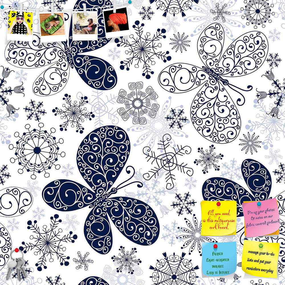 ArtzFolio Snowflakes & Butterflies Printed Bulletin Board Notice Pin Board Soft Board | Frameless-Bulletin Boards Frameless-AZSAO7703783BLB_FL_L-Image Code 5007197 Vishnu Image Folio Pvt Ltd, IC 5007197, ArtzFolio, Bulletin Boards Frameless, Birds, Floral, Kids, Digital Art, snowflakes, butterflies, printed, bulletin, board, notice, pin, soft, frameless, seamless, white-blue, christmas, pattern, pin up board, push pin board, extra large cork board, big pin board, notice board, small bulletin board, cork boa