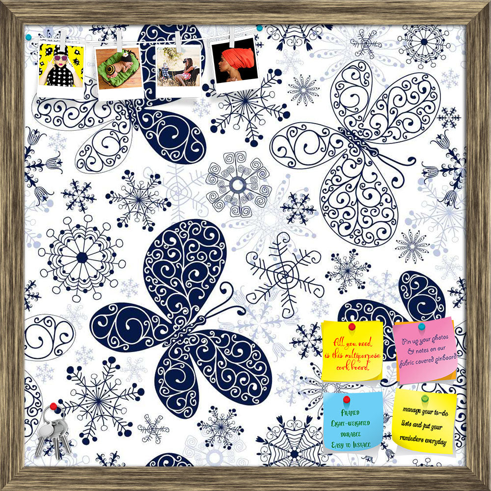 ArtzFolio Snowflakes & Butterflies Printed Bulletin Board Notice Pin Board Soft Board | Framed-Bulletin Boards Framed-AZSAO7703783BLB_FR_L-Image Code 5007197 Vishnu Image Folio Pvt Ltd, IC 5007197, ArtzFolio, Bulletin Boards Framed, Birds, Floral, Kids, Digital Art, snowflakes, butterflies, printed, bulletin, board, notice, pin, soft, framed, seamless, white-blue, christmas, pattern, pin up board, push pin board, extra large cork board, big pin board, notice board, small bulletin board, cork board, wall not