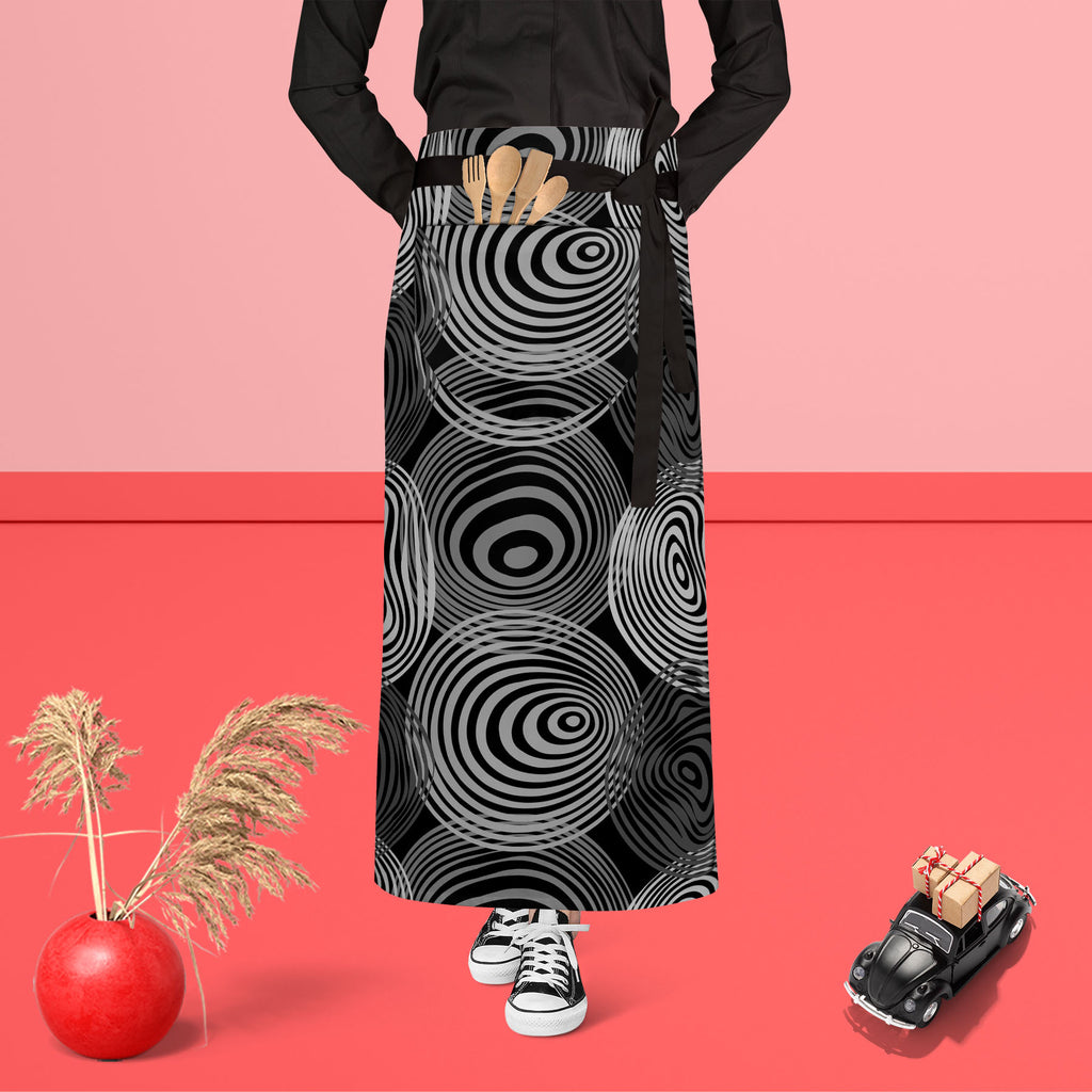 Fashion Circles Apron | Adjustable, Free Size & Waist Tiebacks-Aprons Waist to Feet-APR_WS_FT-IC 5007198 IC 5007198, Abstract Expressionism, Abstracts, Ancient, Art and Paintings, Black, Black and White, Circle, Fashion, Historical, Illustrations, Medieval, Modern Art, Patterns, Retro, Semi Abstract, Urban, Vintage, White, circles, apron, adjustable, free, size, waist, tiebacks, pattern, wallpaper, seamless, abstract, art, background, colors, contrast, detail, fabric, glamour, grey, hip, illustration, moder