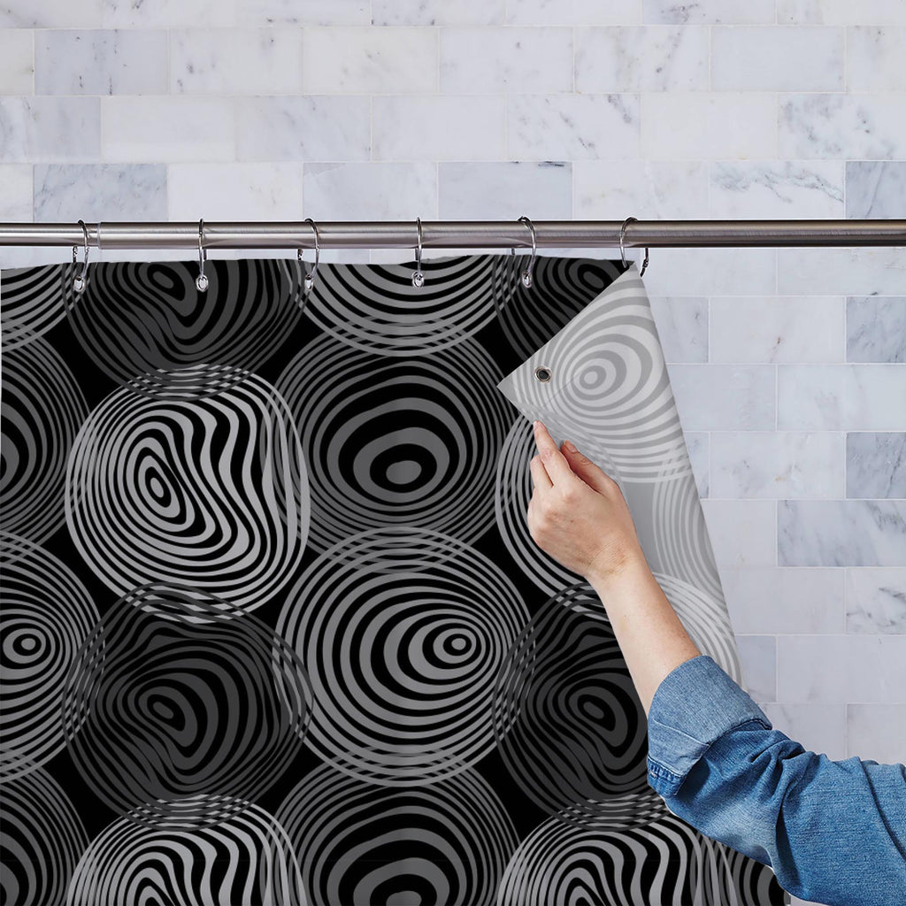 Fashion Circles Washable Waterproof Shower Curtain-Shower Curtains-CUR_SH-IC 5007198 IC 5007198, Abstract Expressionism, Abstracts, Ancient, Art and Paintings, Black, Black and White, Circle, Fashion, Historical, Illustrations, Medieval, Modern Art, Patterns, Retro, Semi Abstract, Urban, Vintage, White, circles, washable, waterproof, shower, curtain, pattern, wallpaper, seamless, abstract, art, background, colors, contrast, detail, fabric, glamour, grey, hip, illustration, modern, network, ornament, oval, p
