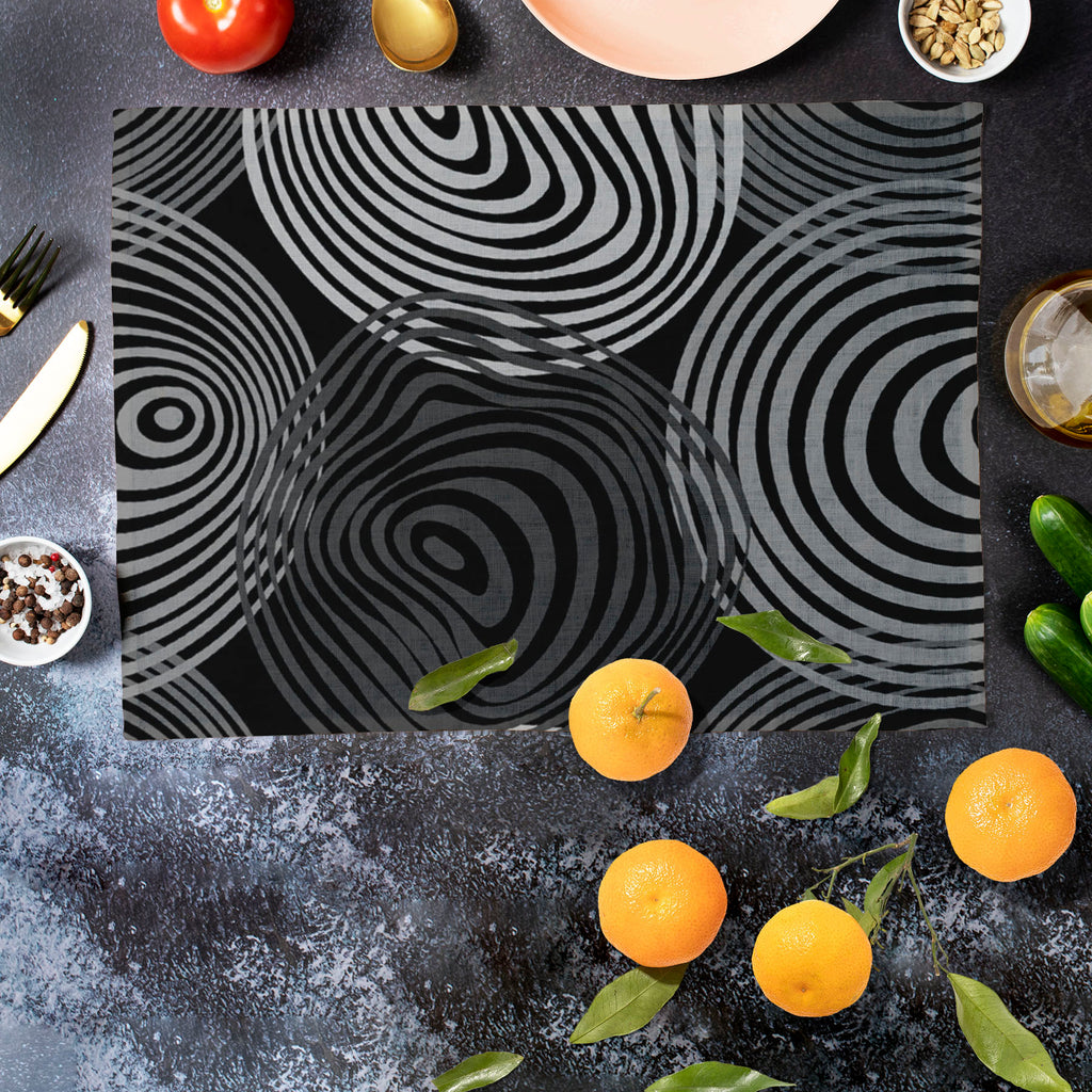 Fashion Circles Table Mat Placemat-Table Place Mats Fabric-MAT_TB-IC 5007198 IC 5007198, Abstract Expressionism, Abstracts, Ancient, Art and Paintings, Black, Black and White, Circle, Fashion, Historical, Illustrations, Medieval, Modern Art, Patterns, Retro, Semi Abstract, Urban, Vintage, White, circles, table, mat, placemat, pattern, wallpaper, seamless, abstract, art, background, colors, contrast, detail, fabric, glamour, grey, hip, illustration, modern, network, ornament, oval, paper, record, repeat, rin