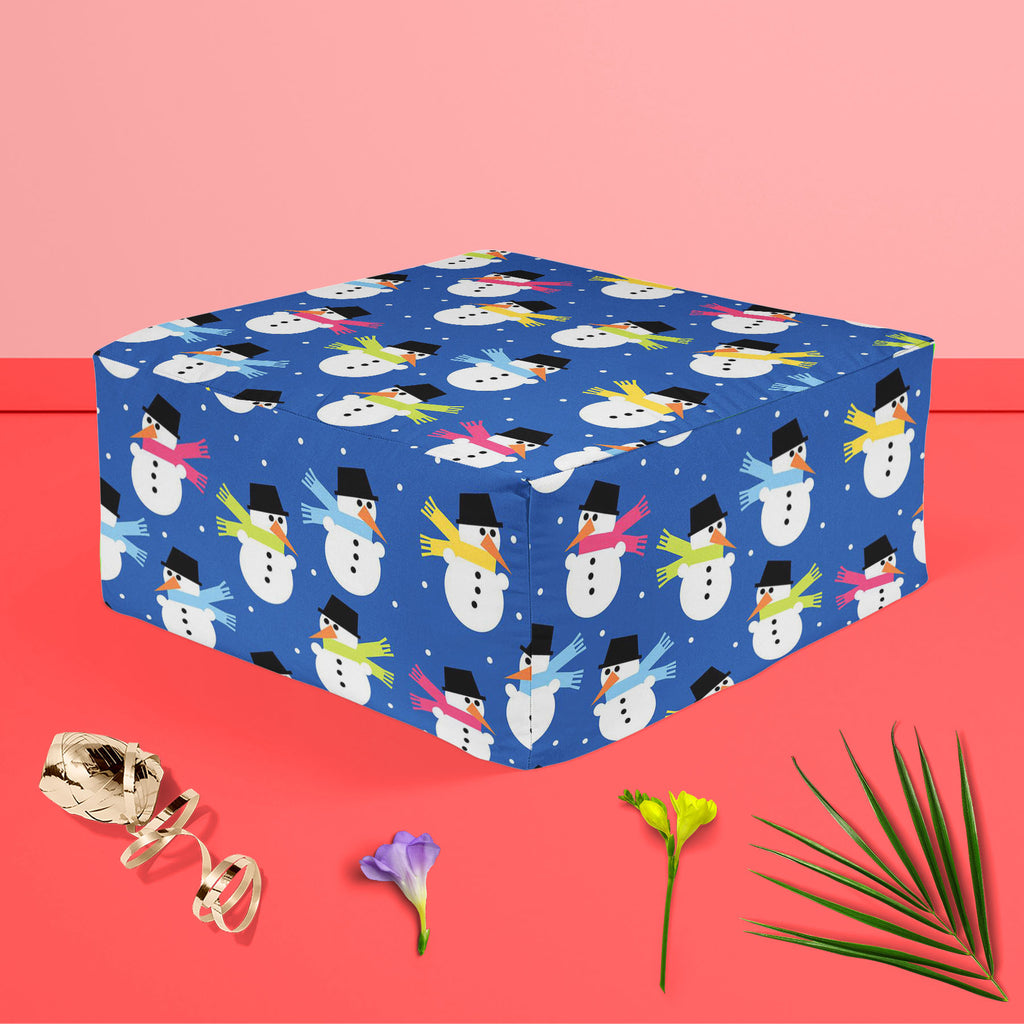 Snowman Footstool Footrest Puffy Pouffe Ottoman Bean Bag | Canvas Fabric-Footstools-FST_CB_BN-IC 5007199 IC 5007199, Baby, Books, Children, Christianity, Decorative, Holidays, Illustrations, Kids, Patterns, Signs, Signs and Symbols, snowman, footstool, footrest, puffy, pouffe, ottoman, bean, bag, canvas, fabric, background, blue, bonnet, celebration, child, christmas, cold, color, composition, cute, decor, design, element, frost, gift, gree, hat, holiday, illustration, kid, merry, night, ornament, ornate, p