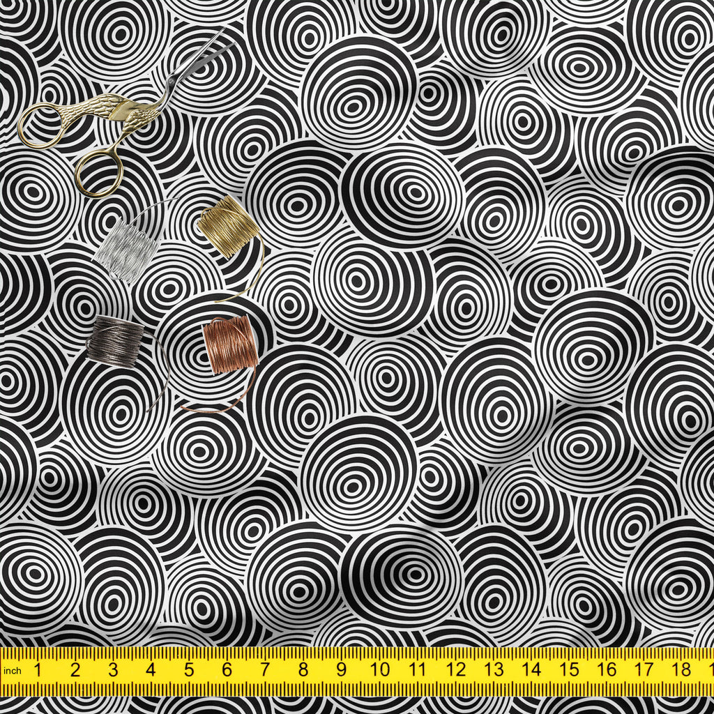 Circled Life Upholstery Fabric by Metre | For Sofa, Curtains, Cushions, Furnishing, Craft, Dress Material-Upholstery Fabrics-FAB_RW-IC 5007200 IC 5007200, Abstract Expressionism, Abstracts, Black, Black and White, Fashion, Geometric, Geometric Abstraction, Illustrations, Patterns, Semi Abstract, White, circled, life, upholstery, fabric, by, metre, for, sofa, curtains, cushions, furnishing, craft, dress, material, pattern, seamless, wallpaper, and, abstract, background, creative, decor, illustration, ring, t