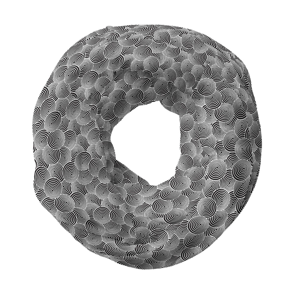 Circled Life Printed Wraparound Infinity Loop Scarf | Girls & Women | Soft Poly Fabric-Scarfs Infinity Loop-SCF_FB_LP-IC 5007200 IC 5007200, Abstract Expressionism, Abstracts, Black, Black and White, Fashion, Geometric, Geometric Abstraction, Illustrations, Patterns, Semi Abstract, White, circled, life, printed, wraparound, infinity, loop, scarf, girls, women, soft, poly, fabric, pattern, seamless, wallpaper, and, abstract, background, creative, decor, illustration, material, ring, textile, texture, tile, a