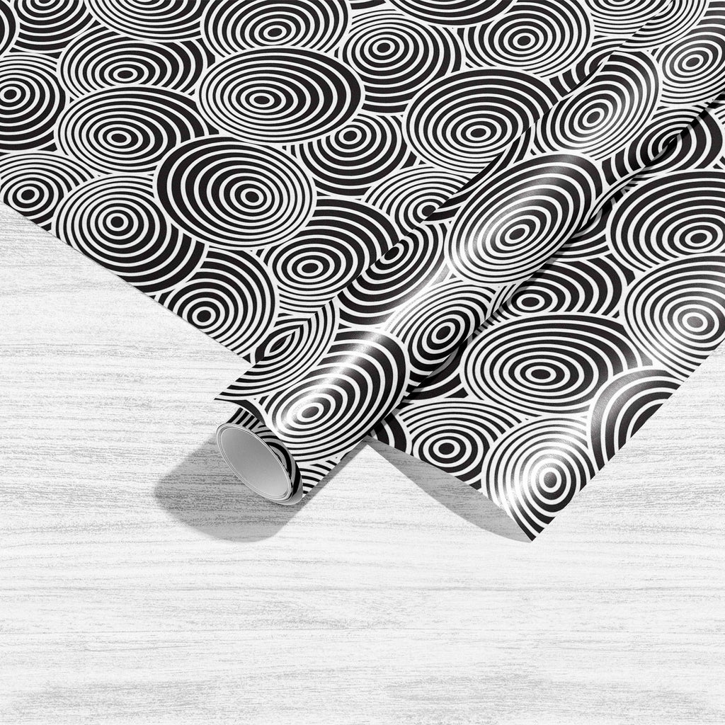 Circled Life Art & Craft Gift Wrapping Paper-Wrapping Papers-WRP_PP-IC 5007200 IC 5007200, Abstract Expressionism, Abstracts, Black, Black and White, Fashion, Geometric, Geometric Abstraction, Illustrations, Patterns, Semi Abstract, White, circled, life, art, craft, gift, wrapping, paper, pattern, seamless, wallpaper, and, abstract, background, creative, decor, fabric, illustration, material, ring, textile, texture, tile, artzfolio, wrapping paper, gift wrapping paper, gift wrapping, birthday wrapping paper