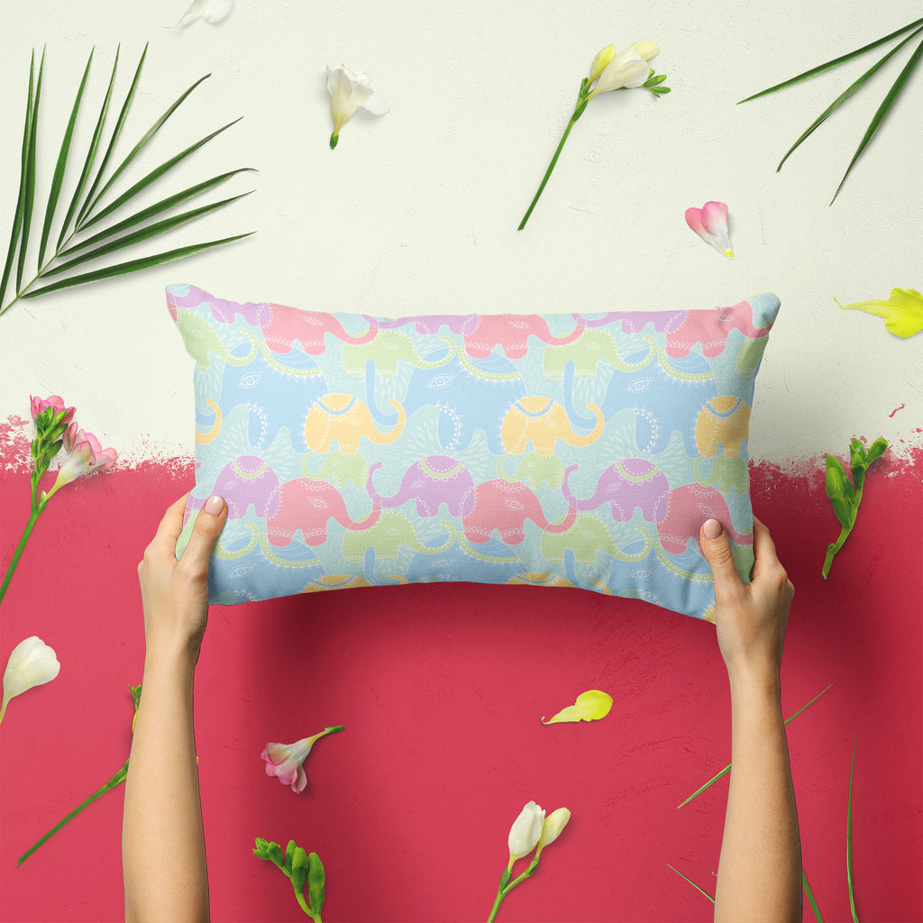Elephants D2 Pillow Cover Case-Pillow Cases-PIL_CV-IC 5007201 IC 5007201, Abstract Expressionism, Abstracts, Animals, Baby, Botanical, Children, Floral, Flowers, Illustrations, Indian, Kids, Nature, Patterns, Scenic, Semi Abstract, elephants, d2, pillow, cover, case, elephant, abstract, animal, background, flower, funny, illustration, india, pattern, repetition, seamless, summer, wallpaper, artzfolio, pillow covers, pillow case, pillows cover, silk pillow covers for hair, pillow covers set of 2 big size, si
