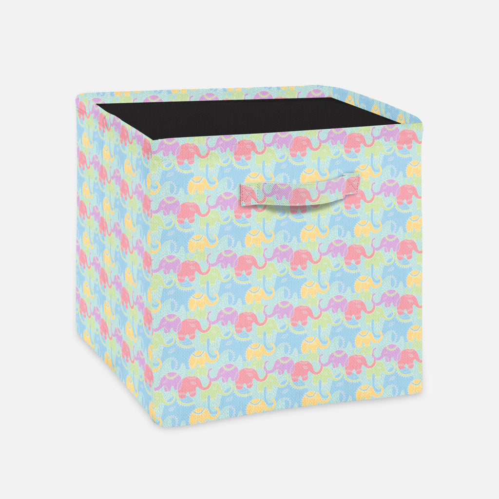 Elephants Foldable Open Storage Bin | Organizer Box, Toy Basket, Shelf Box, Laundry Bag | Canvas Fabric-Storage Bins-STR_BI_CB-IC 5007201 IC 5007201, Abstract Expressionism, Abstracts, Animals, Baby, Botanical, Children, Floral, Flowers, Illustrations, Indian, Kids, Nature, Patterns, Scenic, Semi Abstract, elephants, foldable, open, storage, bin, organizer, box, toy, basket, shelf, laundry, bag, canvas, fabric, elephant, abstract, animal, background, flower, funny, illustration, india, pattern, repetition, 