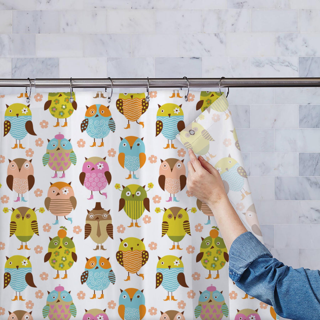 Pretty Birds Washable Waterproof Shower Curtain-Shower Curtains-CUR_SH-IC 5007202 IC 5007202, Abstract Expressionism, Abstracts, Animals, Animated Cartoons, Art and Paintings, Baby, Birds, Black and White, Botanical, Caricature, Cartoons, Children, Decorative, Digital, Digital Art, Floral, Flowers, Graphic, Hearts, Illustrations, Kids, Love, Modern Art, Nature, Patterns, Scenic, Semi Abstract, Signs, Signs and Symbols, White, pretty, washable, waterproof, shower, curtain, pattern, owl, cat, cute, owls, abst