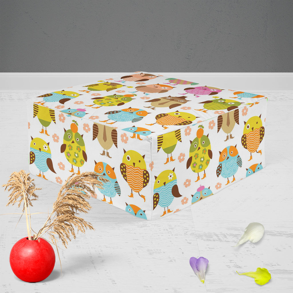 Pretty Birds Footstool Footrest Puffy Pouffe Ottoman Bean Bag | Canvas Fabric-Footstools-FST_CB_BN-IC 5007202 IC 5007202, Abstract Expressionism, Abstracts, Animals, Animated Cartoons, Art and Paintings, Baby, Birds, Black and White, Botanical, Caricature, Cartoons, Children, Decorative, Digital, Digital Art, Floral, Flowers, Graphic, Hearts, Illustrations, Kids, Love, Modern Art, Nature, Patterns, Scenic, Semi Abstract, Signs, Signs and Symbols, White, pretty, footstool, footrest, puffy, pouffe, ottoman, b