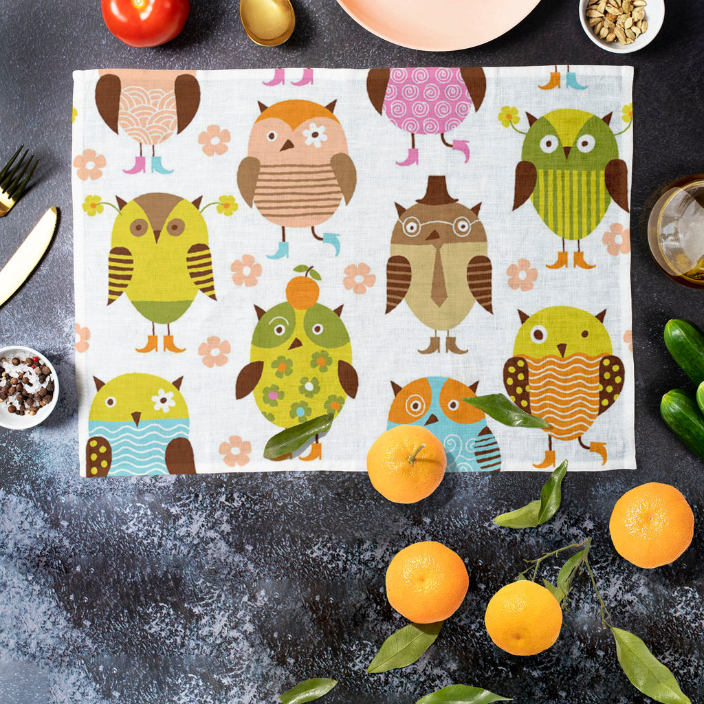 Pretty Birds Table Mat Placemat-Table Place Mats Fabric-MAT_TB-IC 5007202 IC 5007202, Abstract Expressionism, Abstracts, Animals, Animated Cartoons, Art and Paintings, Baby, Birds, Black and White, Botanical, Caricature, Cartoons, Children, Decorative, Digital, Digital Art, Floral, Flowers, Graphic, Hearts, Illustrations, Kids, Love, Modern Art, Nature, Patterns, Scenic, Semi Abstract, Signs, Signs and Symbols, White, pretty, table, mat, placemat, pattern, owl, cat, cute, owls, abstract, animal, art, backgr