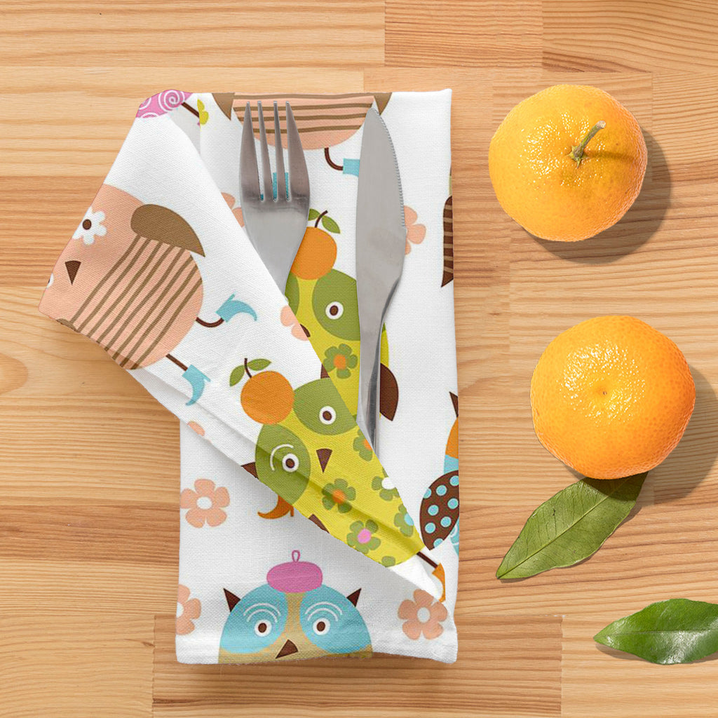 Pretty Birds Table Napkin-Table Napkins-NAP_TB-IC 5007202 IC 5007202, Abstract Expressionism, Abstracts, Animals, Animated Cartoons, Art and Paintings, Baby, Birds, Black and White, Botanical, Caricature, Cartoons, Children, Decorative, Digital, Digital Art, Floral, Flowers, Graphic, Hearts, Illustrations, Kids, Love, Modern Art, Nature, Patterns, Scenic, Semi Abstract, Signs, Signs and Symbols, White, pretty, table, napkin, pattern, owl, cat, cute, owls, abstract, animal, art, background, beauty, bird, bra