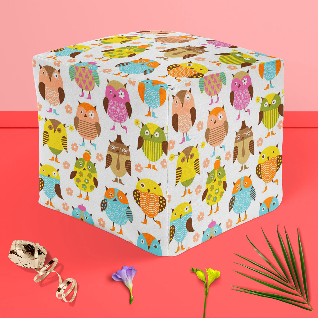 Pretty Birds Footstool Footrest Puffy Pouffe Ottoman Bean Bag | Canvas Fabric-Footstools-FST_CB_BN-IC 5007202 IC 5007202, Abstract Expressionism, Abstracts, Animals, Animated Cartoons, Art and Paintings, Baby, Birds, Black and White, Botanical, Caricature, Cartoons, Children, Decorative, Digital, Digital Art, Floral, Flowers, Graphic, Hearts, Illustrations, Kids, Love, Modern Art, Nature, Patterns, Scenic, Semi Abstract, Signs, Signs and Symbols, White, pretty, footstool, footrest, puffy, pouffe, ottoman, b