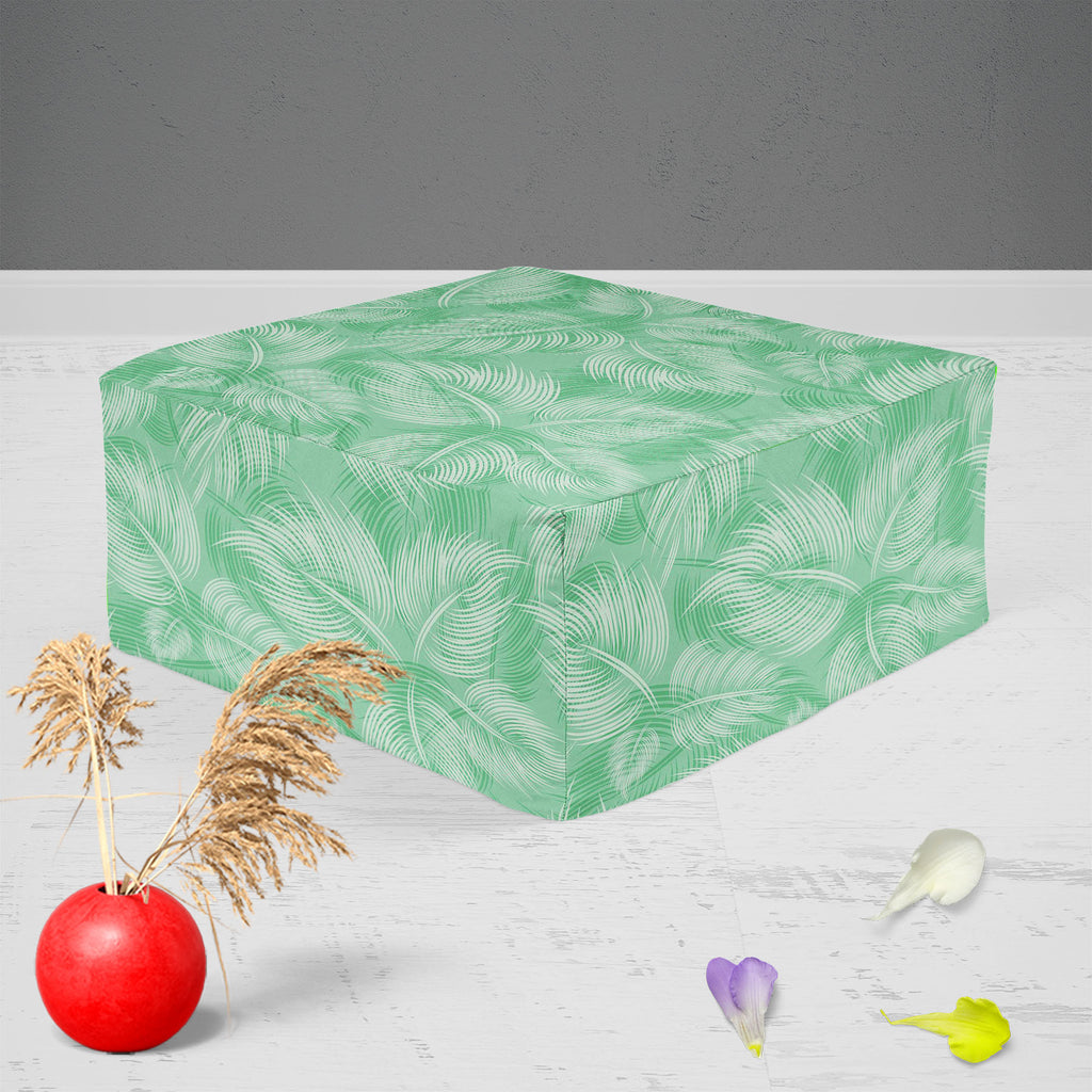 Spring Leaves D1 Footstool Footrest Puffy Pouffe Ottoman Bean Bag | Canvas Fabric-Footstools-FST_CB_BN-IC 5007203 IC 5007203, Abstract Expressionism, Abstracts, Ancient, Art and Paintings, Botanical, Decorative, Digital, Digital Art, Drawing, Floral, Flowers, Graphic, Historical, Illustrations, Medieval, Nature, Patterns, Retro, Semi Abstract, Signs, Signs and Symbols, Vintage, spring, leaves, d1, footstool, footrest, puffy, pouffe, ottoman, bean, bag, canvas, fabric, seamless, textile, design, abstract, ar