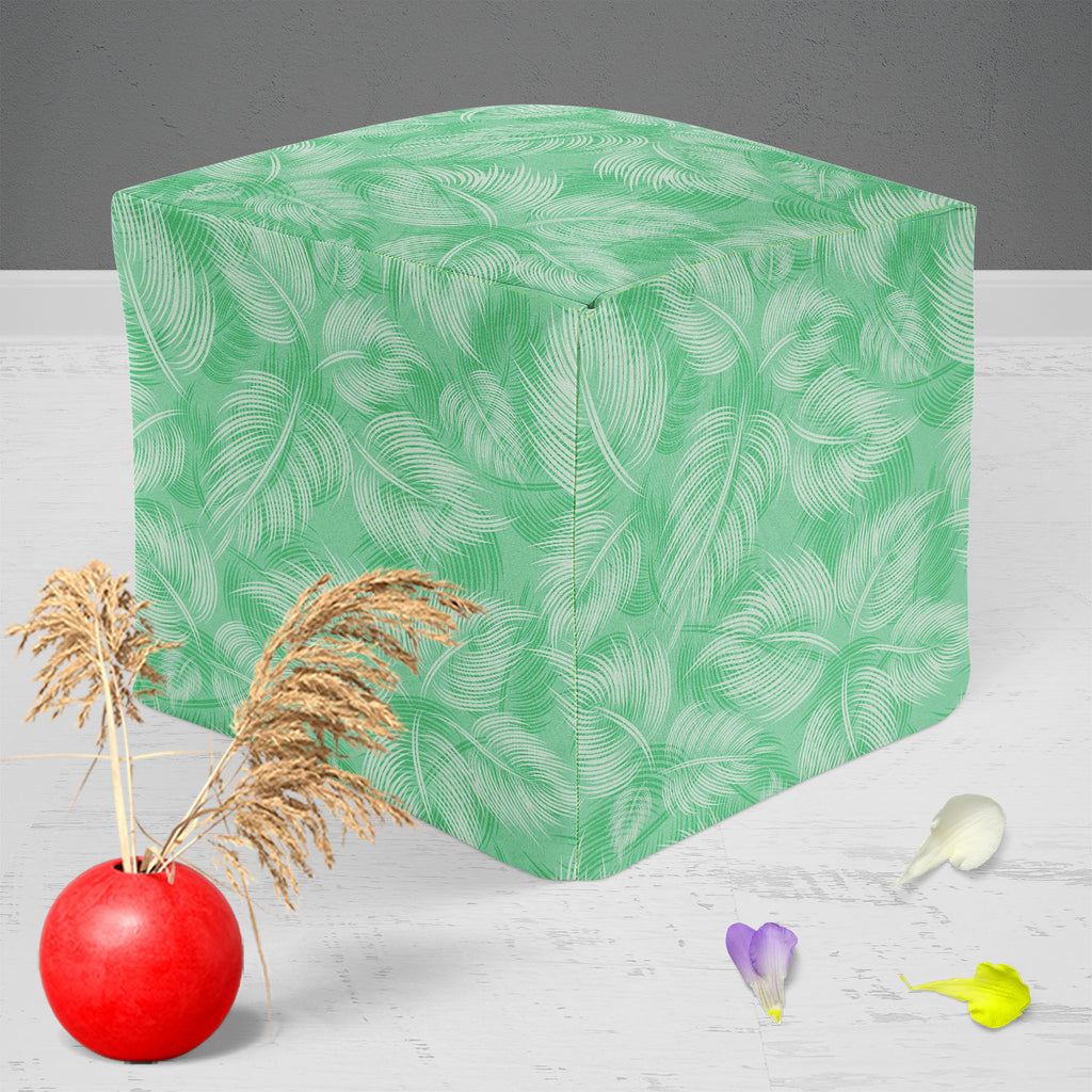 Spring Leaves D1 Footstool Footrest Puffy Pouffe Ottoman Bean Bag | Canvas Fabric-Footstools-FST_CB_BN-IC 5007203 IC 5007203, Abstract Expressionism, Abstracts, Ancient, Art and Paintings, Botanical, Decorative, Digital, Digital Art, Drawing, Floral, Flowers, Graphic, Historical, Illustrations, Medieval, Nature, Patterns, Retro, Semi Abstract, Signs, Signs and Symbols, Vintage, spring, leaves, d1, footstool, footrest, puffy, pouffe, ottoman, bean, bag, canvas, fabric, seamless, textile, design, abstract, ar