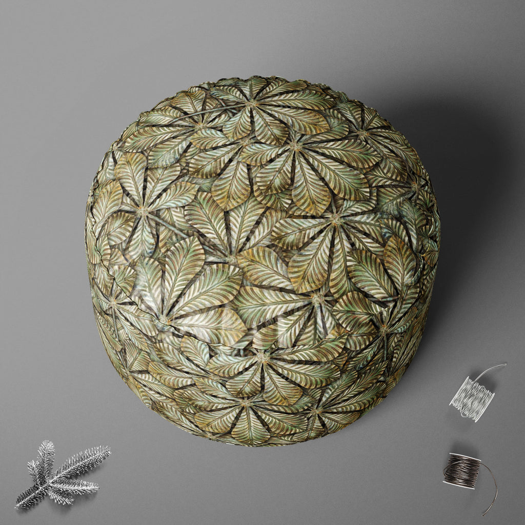 Chestnut Leafs Footstool Footrest Puffy Pouffe Ottoman Bean Bag | Canvas Fabric-Footstools-FST_CB_BN-IC 5007204 IC 5007204, Art and Paintings, Botanical, Decorative, Floral, Flowers, Nature, Patterns, Metallic, chestnut, leafs, footstool, footrest, puffy, pouffe, ottoman, bean, bag, canvas, fabric, seamless, pattern, art, backdrop, background, bronzed, brown, closeup, decorate, decoration, embellish, forge, greenish, hammered, leaf, metal, ornament, ornamental, oxide, plate, seamlessly, texture, wrought, ar