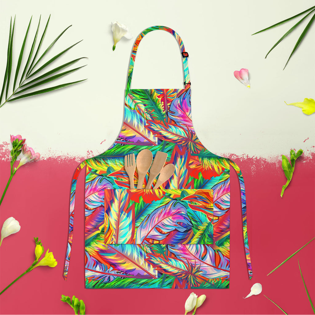 Bright Feathers Apron | Adjustable, Free Size & Waist Tiebacks-Aprons Neck to Knee-APR_NK_KN-IC 5007206 IC 5007206, Abstract Expressionism, Abstracts, Art and Paintings, Birds, Decorative, Drawing, Festivals, Festivals and Occasions, Festive, Illustrations, Nature, Paintings, Patterns, Scenic, Semi Abstract, Signs, Signs and Symbols, bright, feathers, apron, adjustable, free, size, waist, tiebacks, seamless, feather, abstract, art, backdrop, background, beautiful, bird, brazil, canvas, carnival, decor, deco