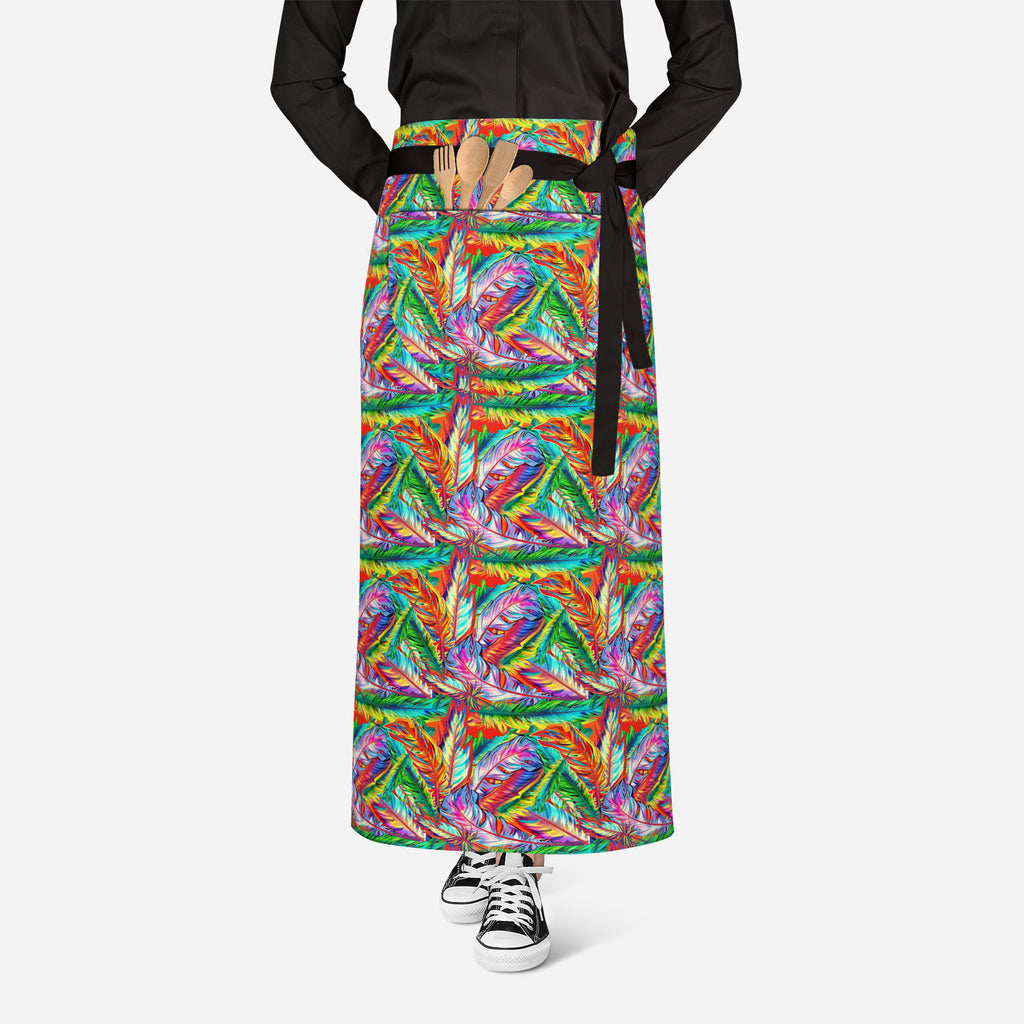 Bright Feathers Apron | Adjustable, Free Size & Waist Tiebacks-Aprons Waist to Knee-APR_WS_FT-IC 5007206 IC 5007206, Abstract Expressionism, Abstracts, Art and Paintings, Birds, Decorative, Drawing, Festivals, Festivals and Occasions, Festive, Illustrations, Nature, Paintings, Patterns, Scenic, Semi Abstract, Signs, Signs and Symbols, bright, feathers, apron, adjustable, free, size, waist, tiebacks, seamless, feather, abstract, art, backdrop, background, beautiful, bird, brazil, canvas, carnival, decor, dec