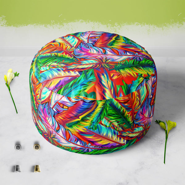 Bright Feathers Footstool Footrest Puffy Pouffe Ottoman Bean Bag | Canvas Fabric-Footstools-FST_CB_BN-IC 5007206 IC 5007206, Abstract Expressionism, Abstracts, Art and Paintings, Birds, Decorative, Drawing, Festivals, Festivals and Occasions, Festive, Illustrations, Nature, Paintings, Patterns, Scenic, Semi Abstract, Signs, Signs and Symbols, bright, feathers, footstool, footrest, puffy, pouffe, ottoman, bean, bag, floor, cushion, pillow, canvas, fabric, seamless, feather, abstract, art, backdrop, backgroun
