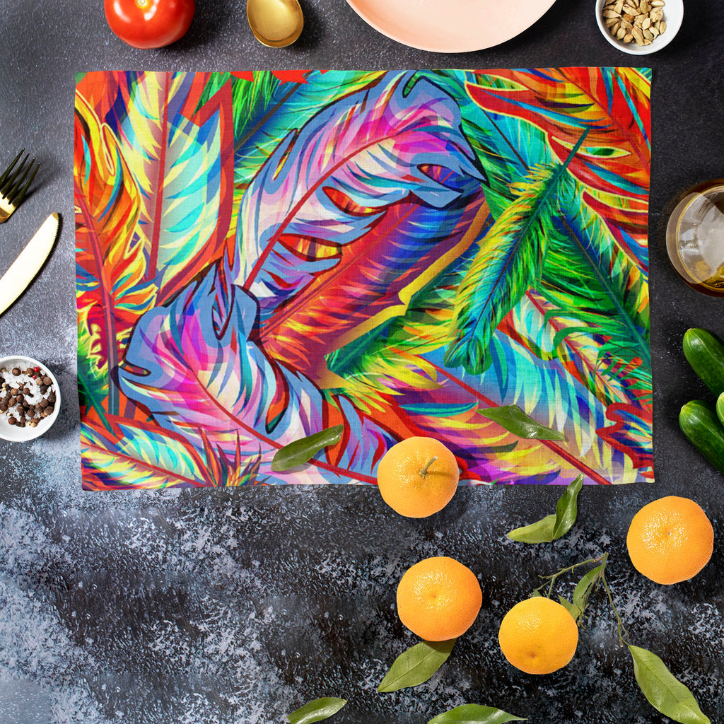 Bright Feathers Table Mat Placemat-Table Place Mats Fabric-MAT_TB-IC 5007206 IC 5007206, Abstract Expressionism, Abstracts, Art and Paintings, Birds, Decorative, Drawing, Festivals, Festivals and Occasions, Festive, Illustrations, Nature, Paintings, Patterns, Scenic, Semi Abstract, Signs, Signs and Symbols, bright, feathers, table, mat, placemat, seamless, feather, abstract, art, backdrop, background, beautiful, bird, brazil, canvas, carnival, decor, decoration, design, eve, exotic, fashionable, festival, f