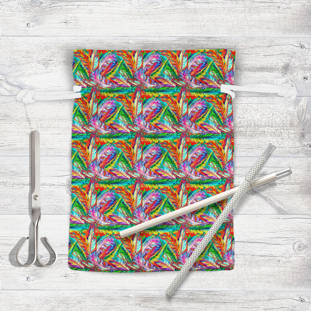 Bright Feathers Pouch Wrist Potli Bag | Bag for Weddings & Casual Parties-Drawstring Pouches-PCH_FB_DS-IC 5007206 IC 5007206, Abstract Expressionism, Abstracts, Art and Paintings, Birds, Decorative, Drawing, Festivals, Festivals and Occasions, Festive, Illustrations, Nature, Paintings, Patterns, Scenic, Semi Abstract, Signs, Signs and Symbols, bright, feathers, pouch, wrist, potli, bag, for, weddings, casual, parties, seamless, feather, abstract, art, backdrop, background, beautiful, bird, brazil, canvas, c