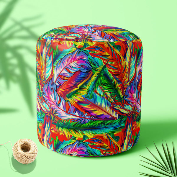 Bright Feathers Footstool Footrest Puffy Pouffe Ottoman Bean Bag | Canvas Fabric-Footstools-FST_CB_BN-IC 5007206 IC 5007206, Abstract Expressionism, Abstracts, Art and Paintings, Birds, Decorative, Drawing, Festivals, Festivals and Occasions, Festive, Illustrations, Nature, Paintings, Patterns, Scenic, Semi Abstract, Signs, Signs and Symbols, bright, feathers, puffy, pouffe, ottoman, footstool, footrest, bean, bag, canvas, fabric, seamless, feather, abstract, art, backdrop, background, beautiful, bird, braz