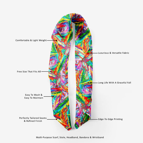 Bright Feathers Printed Scarf | Neckwear Balaclava | Girls & Women | Soft Poly Fabric-Scarfs Basic-SCF_FB_BS-IC 5007206 IC 5007206, Abstract Expressionism, Abstracts, Art and Paintings, Birds, Decorative, Drawing, Festivals, Festivals and Occasions, Festive, Illustrations, Nature, Paintings, Patterns, Scenic, Semi Abstract, Signs, Signs and Symbols, bright, feathers, printed, scarf, neckwear, balaclava, girls, women, soft, poly, fabric, seamless, feather, abstract, art, backdrop, background, beautiful, bird